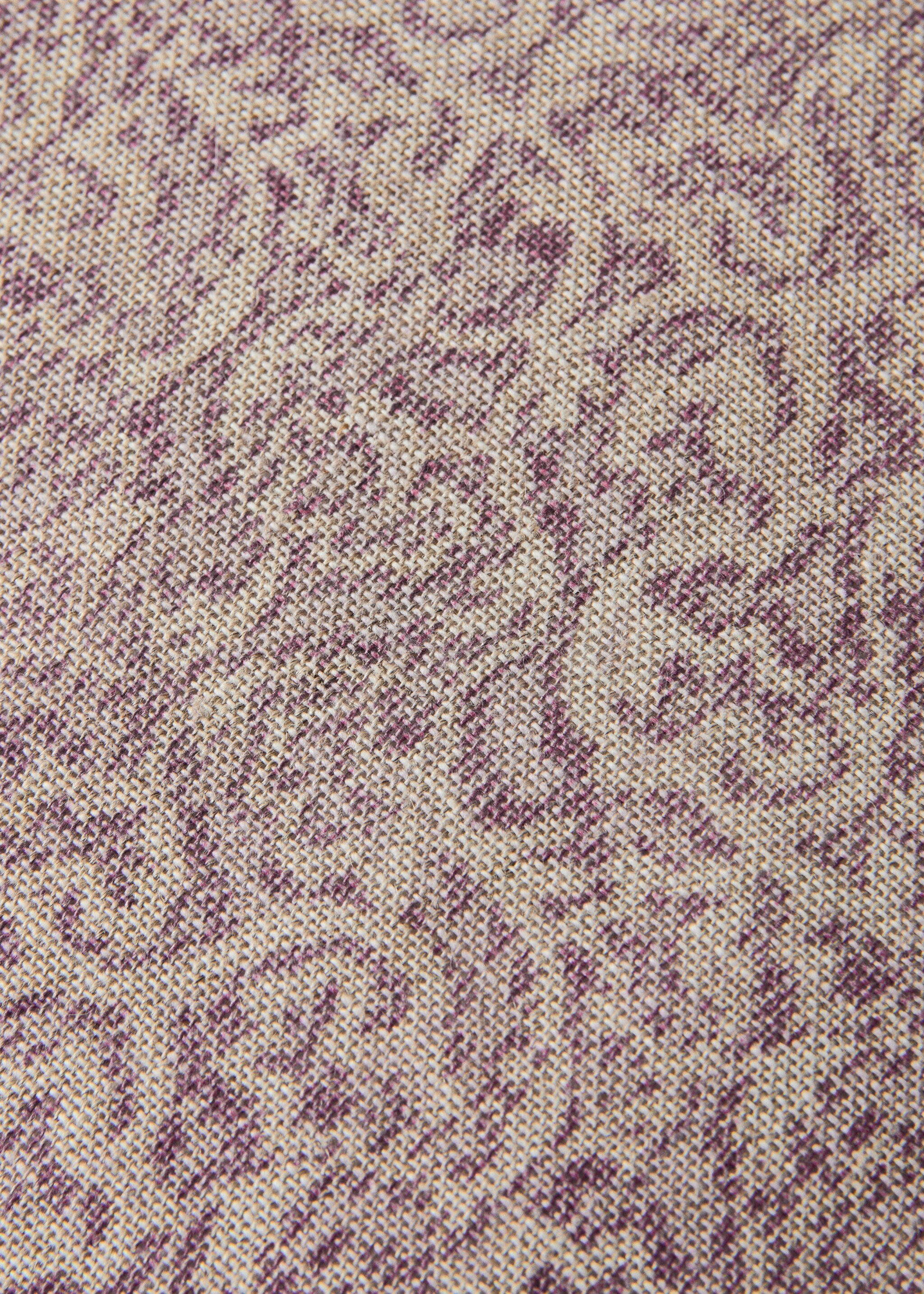 Printed cotton linen cushion cover 40x60cm - Details of the article 3, Lilac. Ref: 27003374-00.