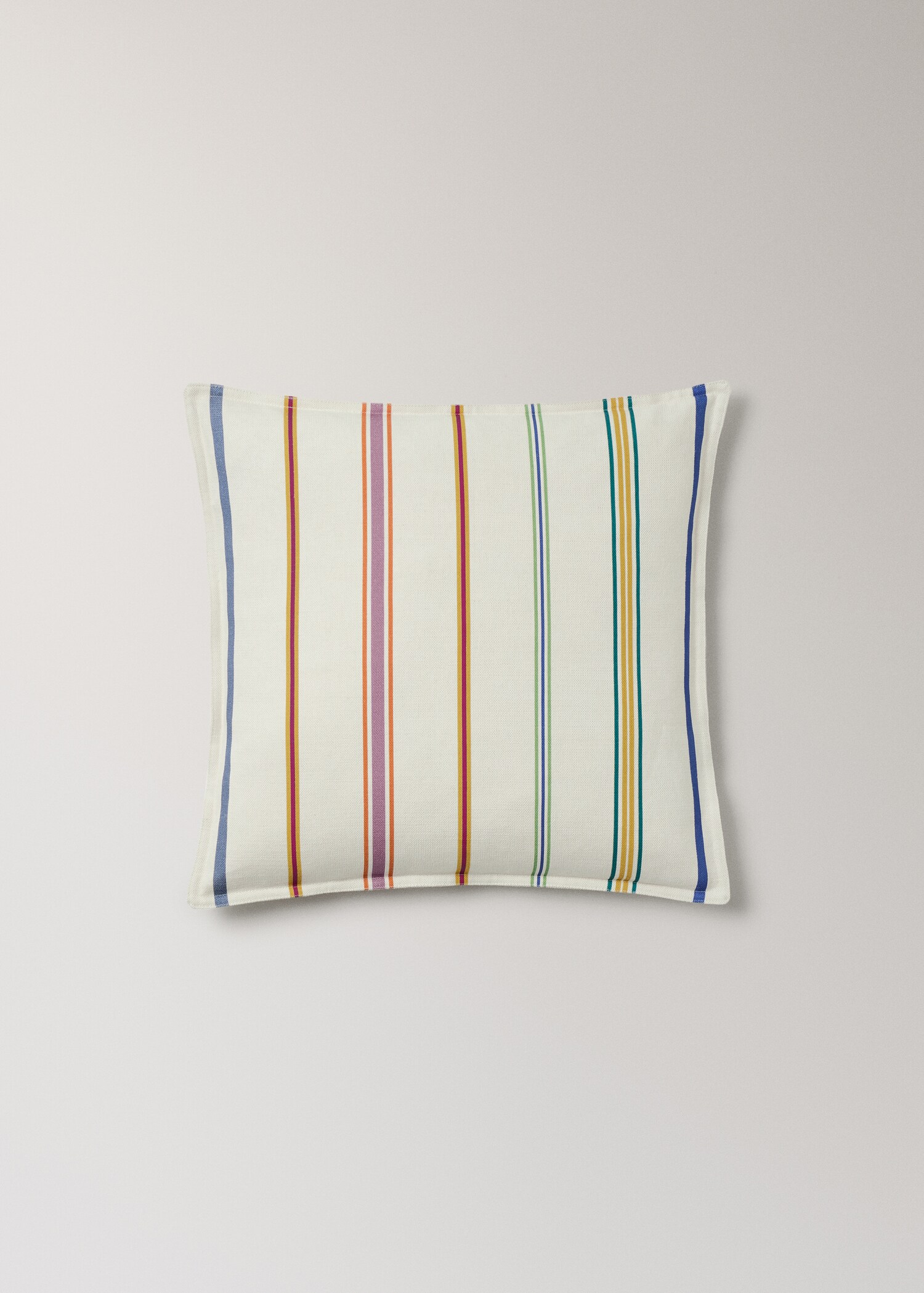 Multi striped linen cotton cushion cover 50x50 cm - Article without model