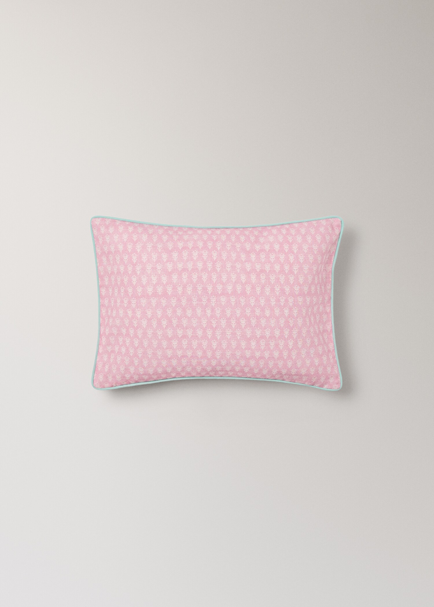 Children's cushion cover in cotton-linen blend with floral design 30x40 - Details of the article 4