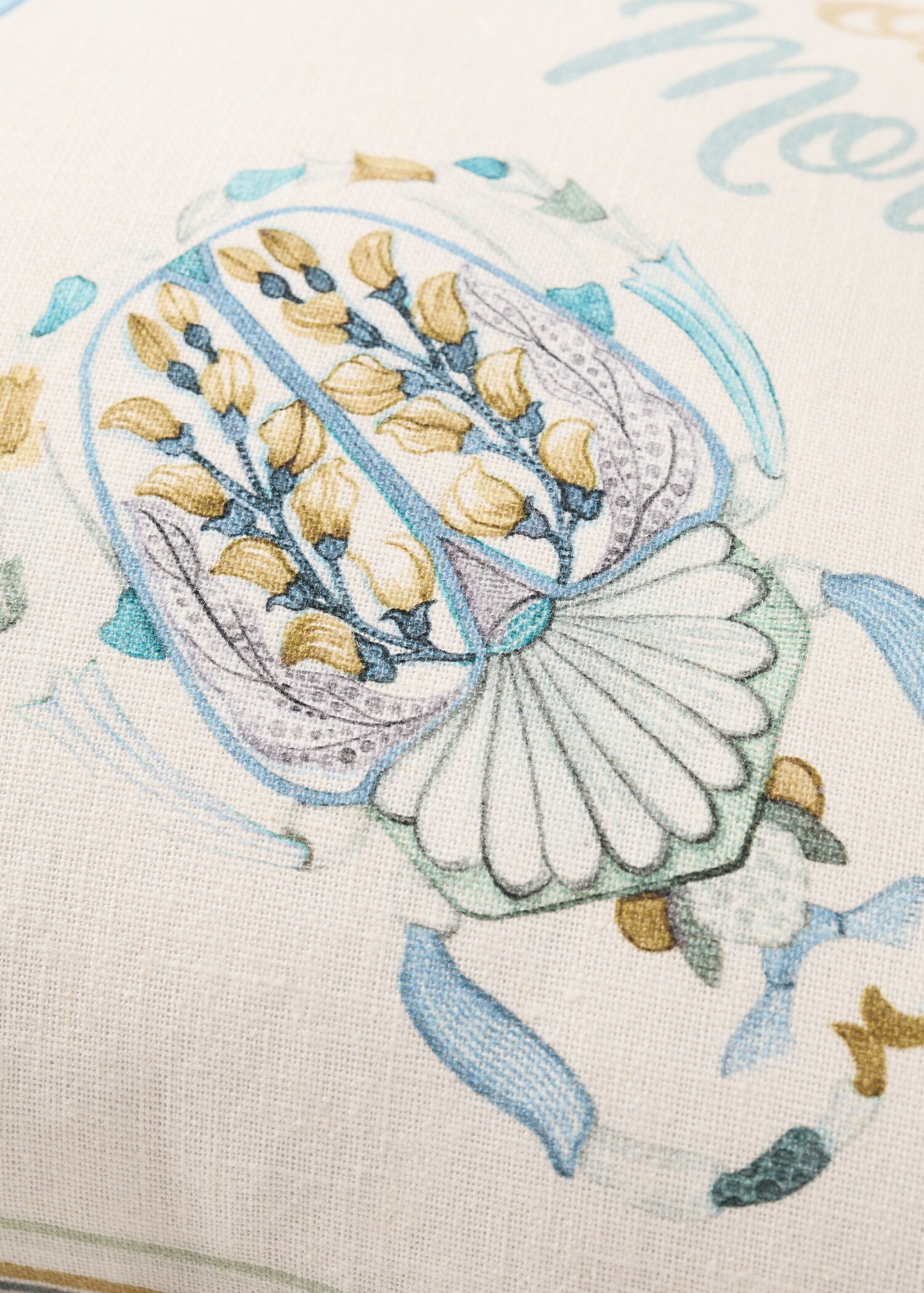 Dziecięca poszewka na poduszkę z bawełny i lnu z nadrukiem 30x40 cm - Szczegóły artykułu 3