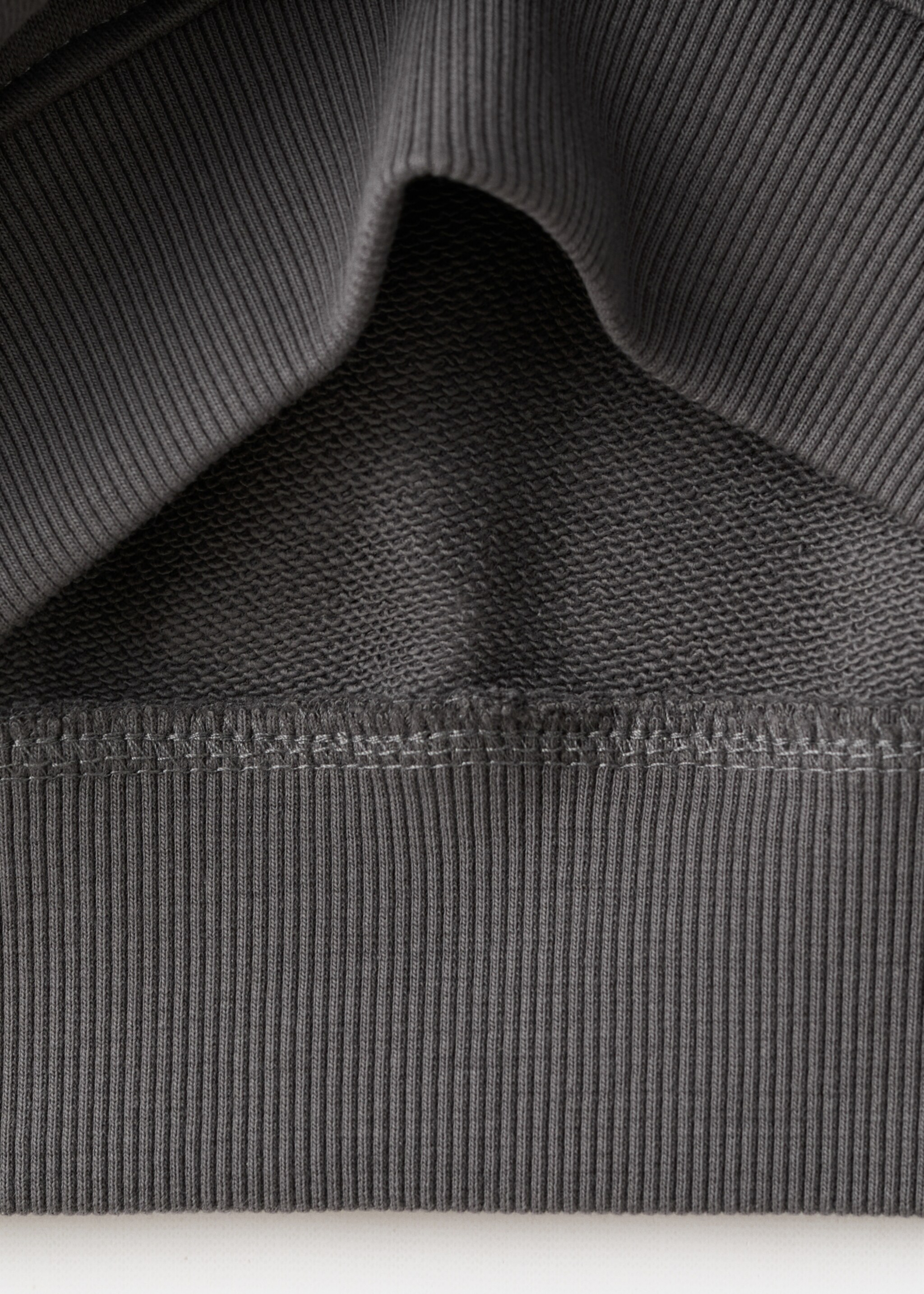 Printed hoodie - Details of the article 0, Charcoal. Ref: 27003715-00.