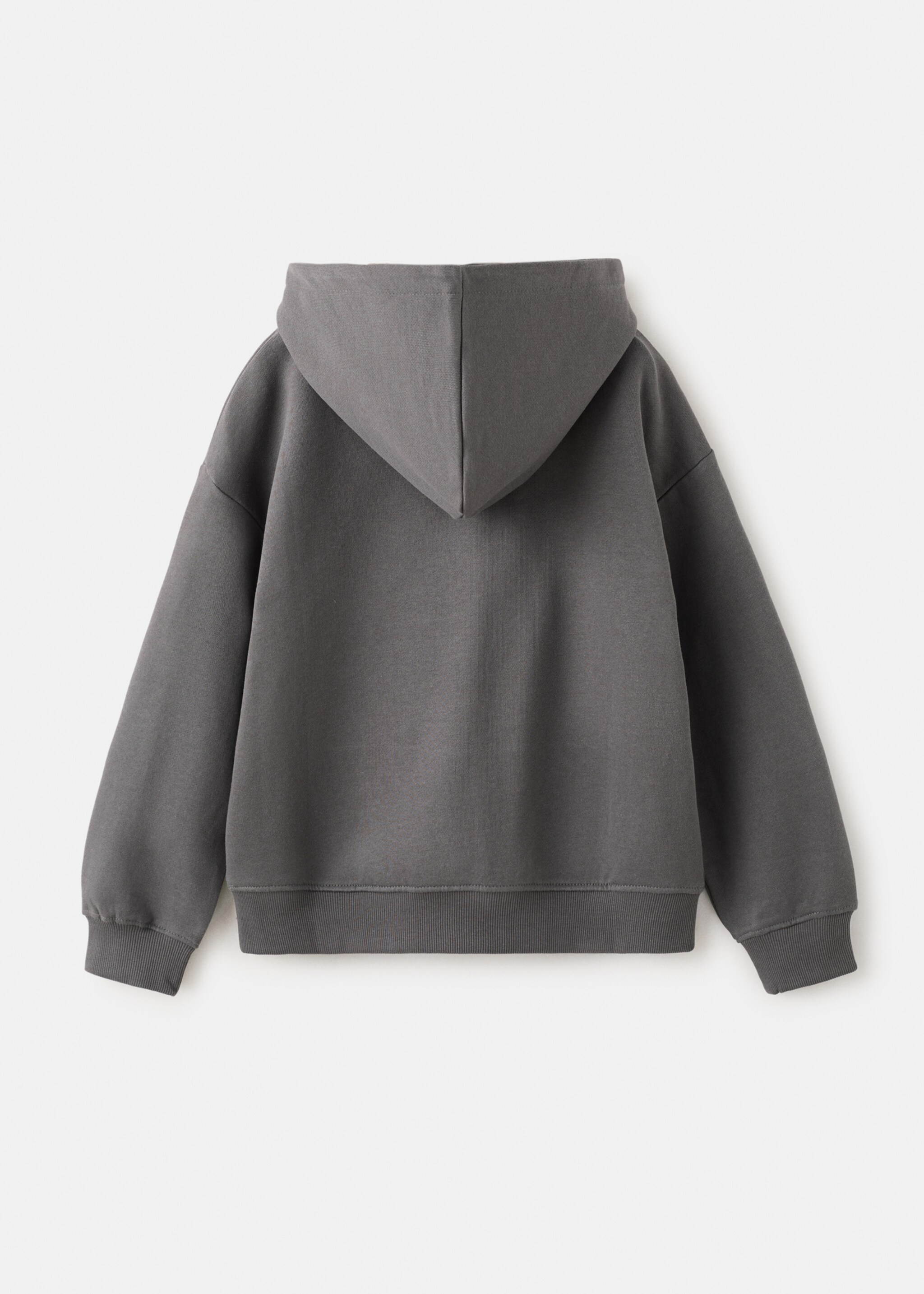 Printed hoodie - Reverse of the article, Charcoal. Ref: 27003715-00.