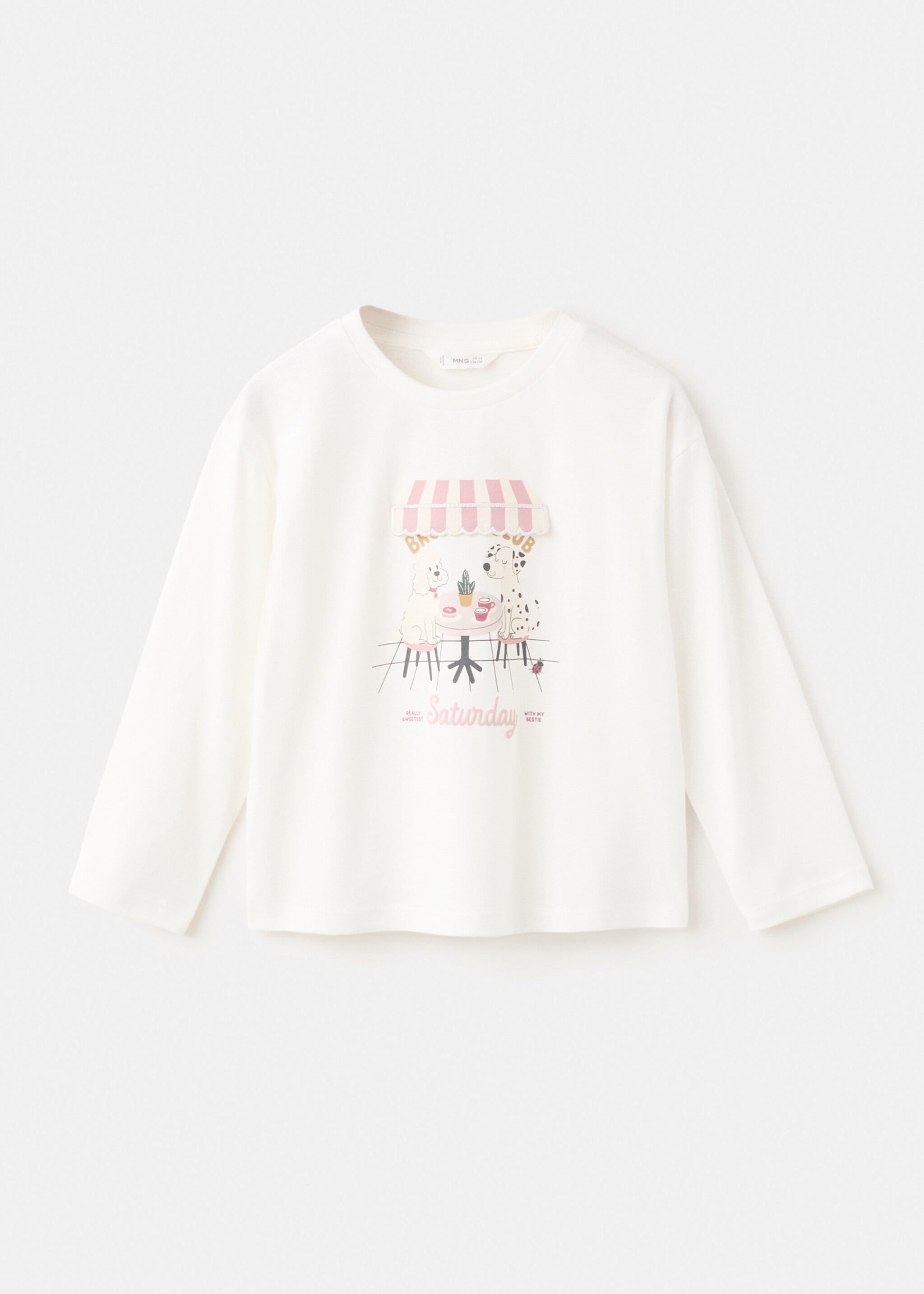 Printed cotton-blend T-shirt - Article without model, Off White. Ref: 27003719-00.