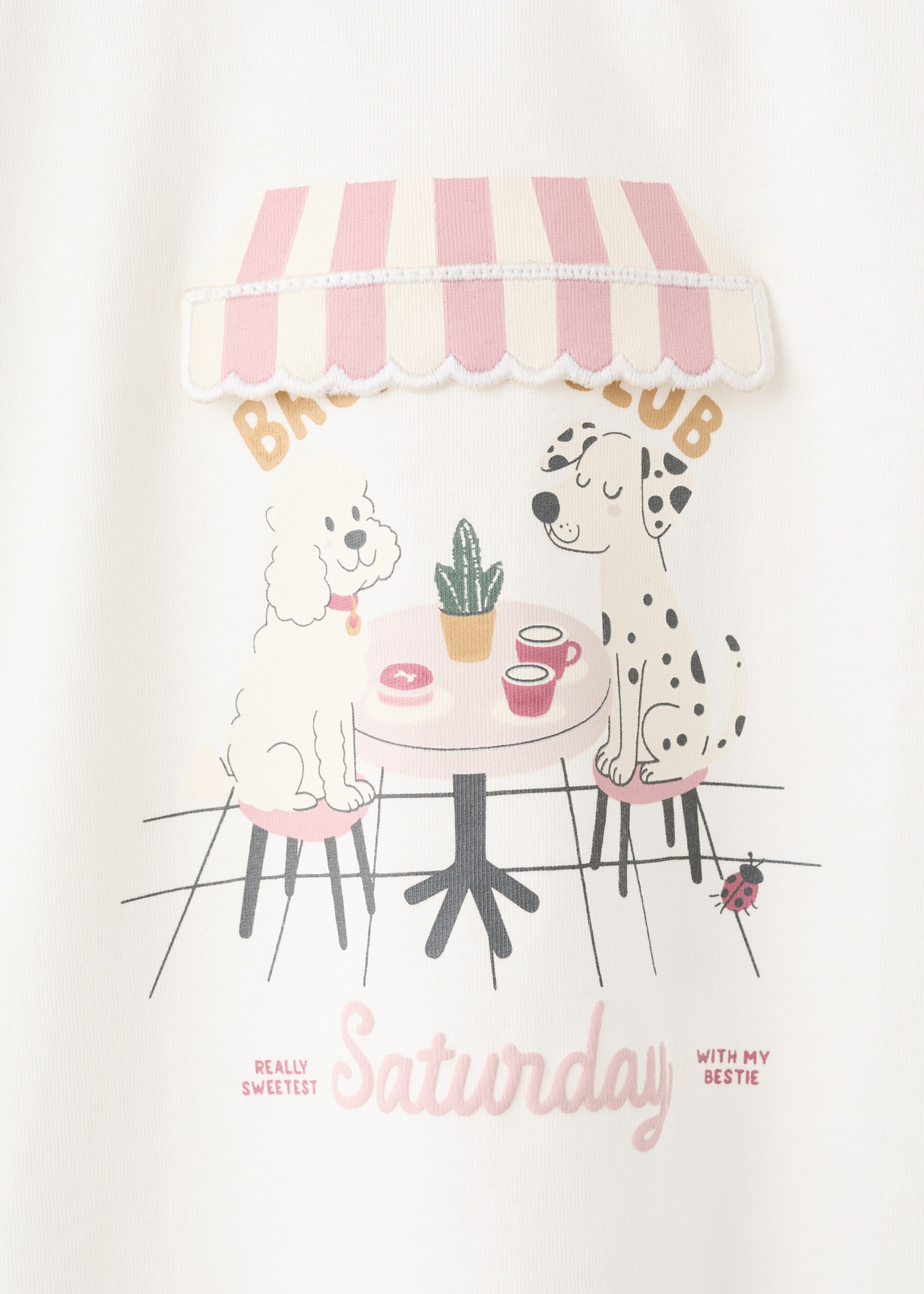 Printed cotton-blend T-shirt - Details of the article 8, Off White. Ref: 27003719-00.