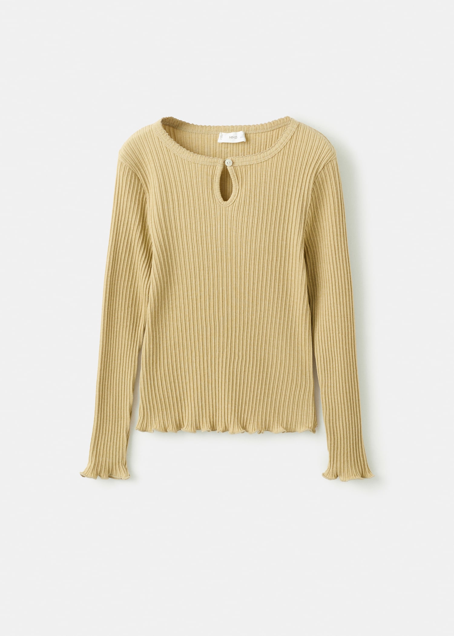 T-shirt côtelé manches longues - Article sans modèle