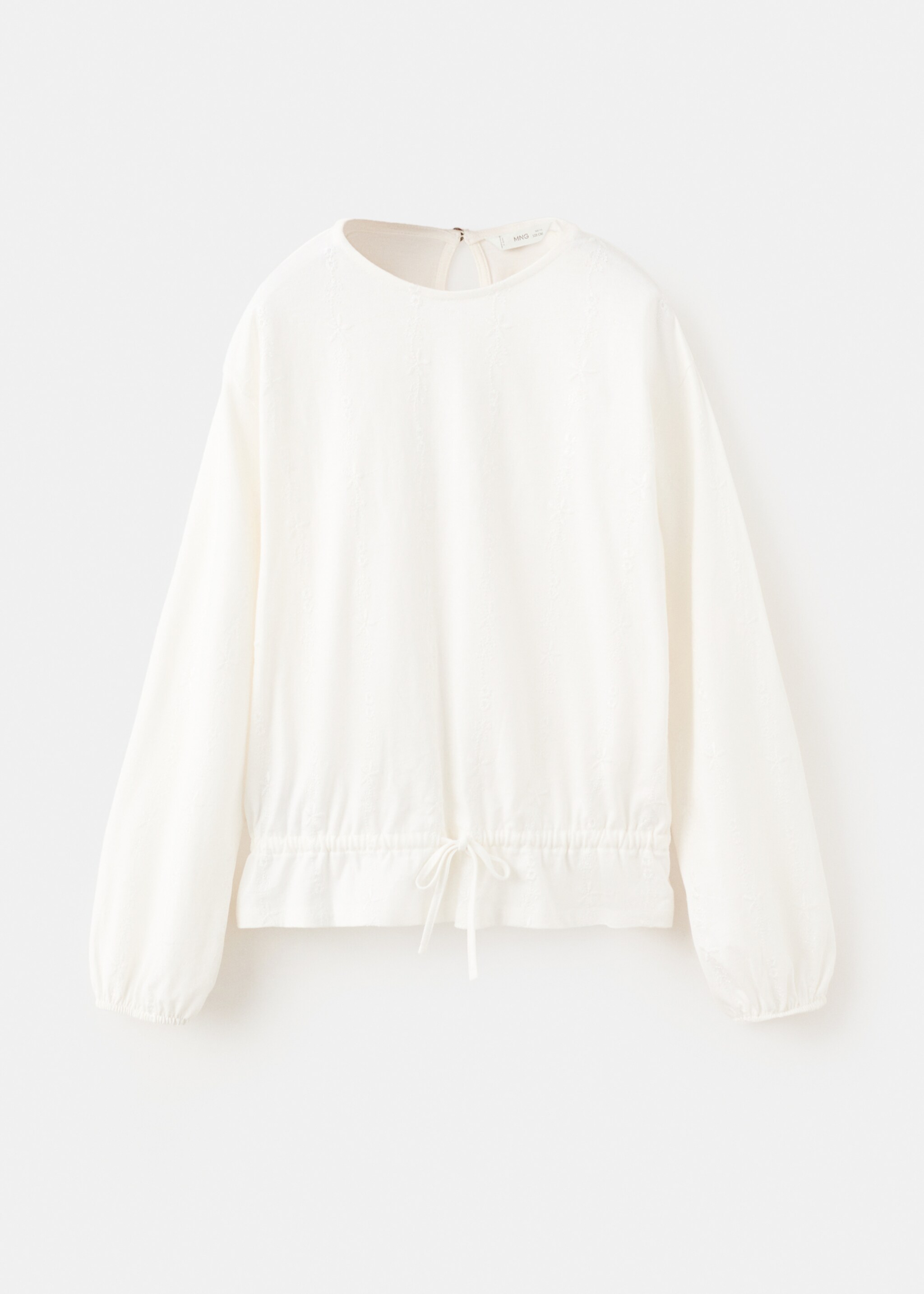 Camiseta algodón detalles bordados - Artículo sin modelo, Blanco roto. Ref: 27003723-00.