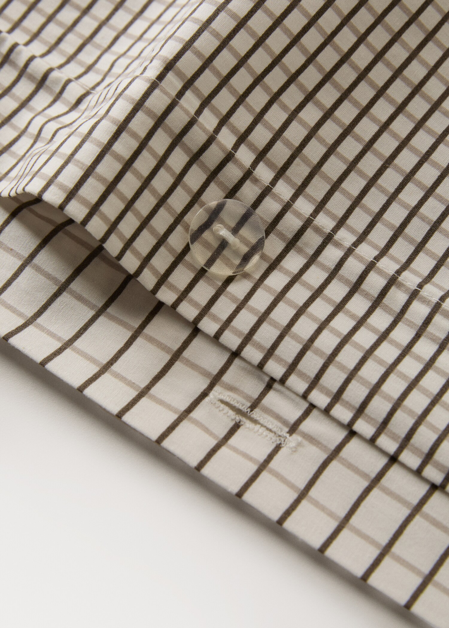 Wendebettbezug aus Baumwoll-Perkal mit Mini-Karomuster für 180/200 cm Bett - Detail des Artikels 3