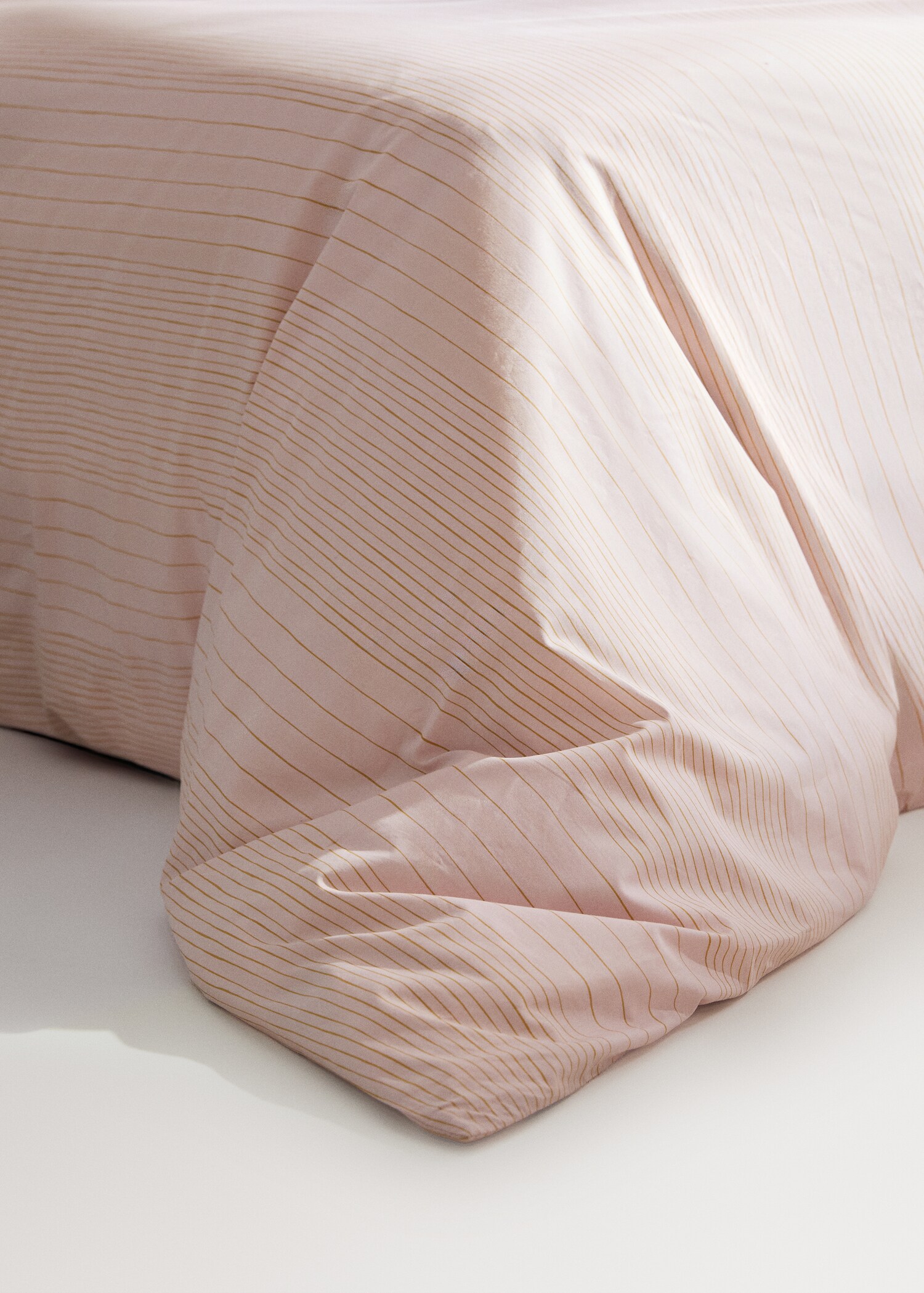 Percale cotton striped watercolour duvet cover Superking bed - Details of the article 8