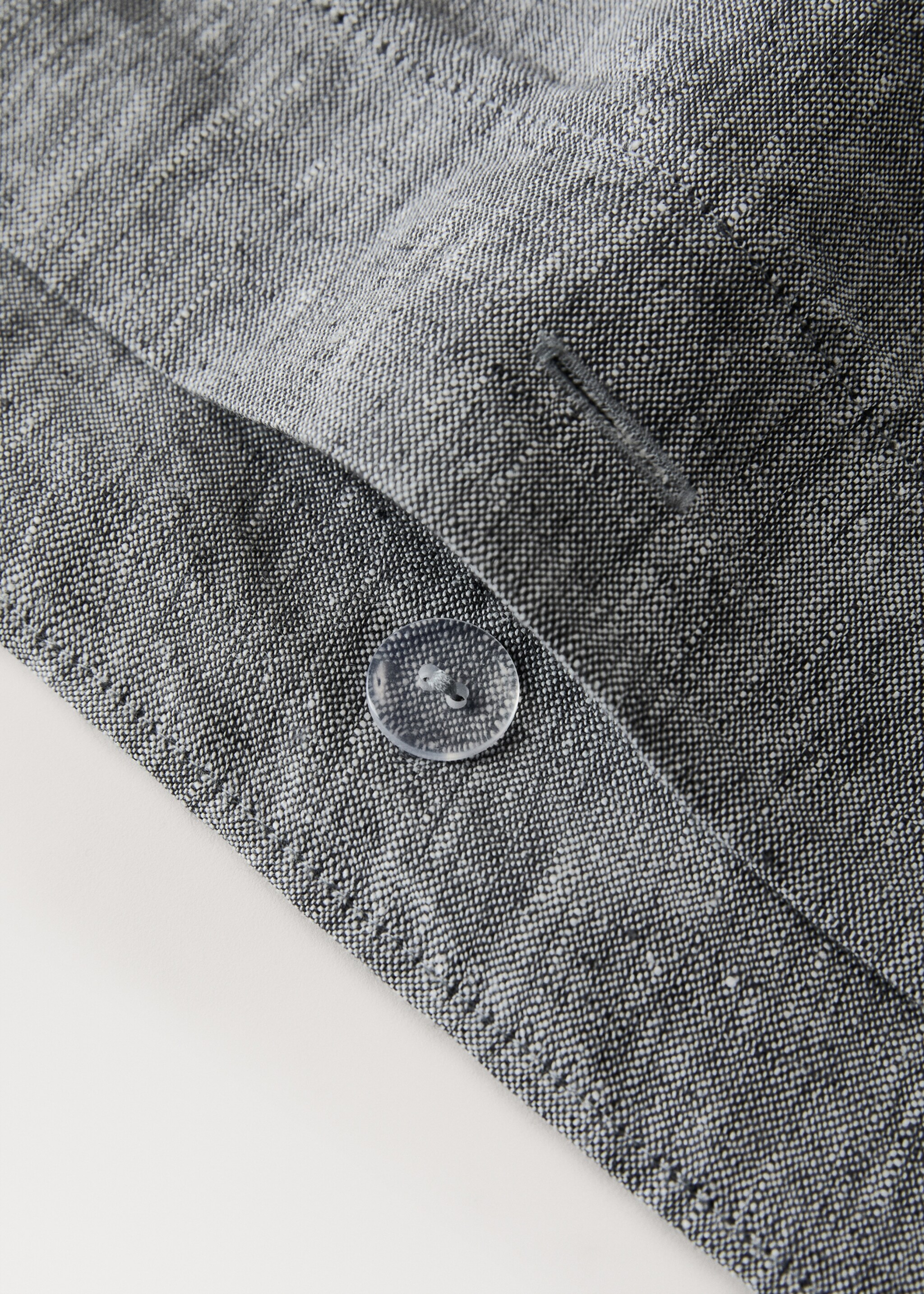 Linen yarn-dyed duvet cover for 150/160 cm bed - Details of the article 1, Dark Heather Grey. Ref: 27003739-00.