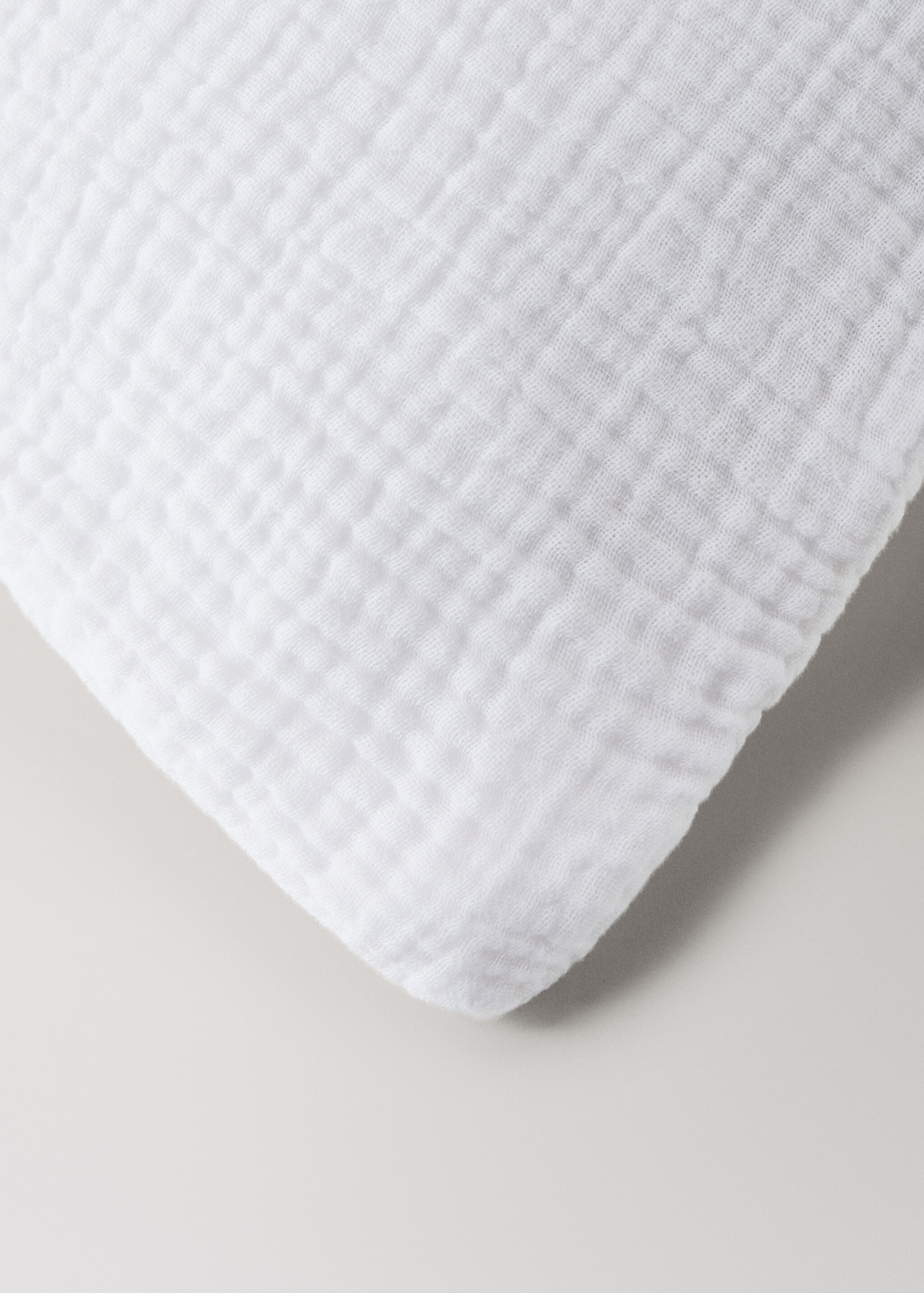 Cotton gauze duvet cover for 135 cm bed - Details of the article 2, Off White. Ref: 27003741-00.