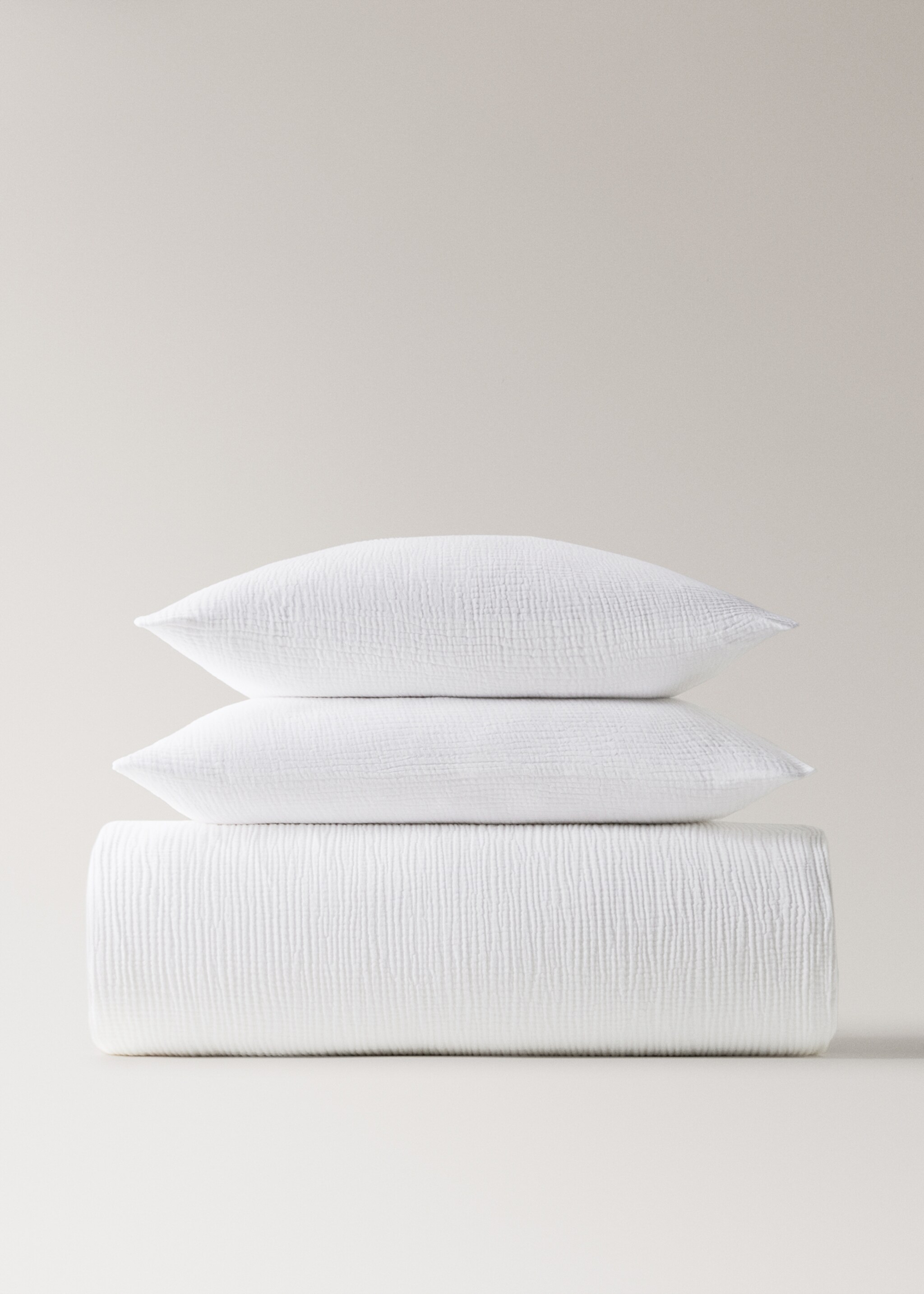 Gauze cotton duvet cover Superking bed - Article without model, Off White. Ref: 27003743-00.