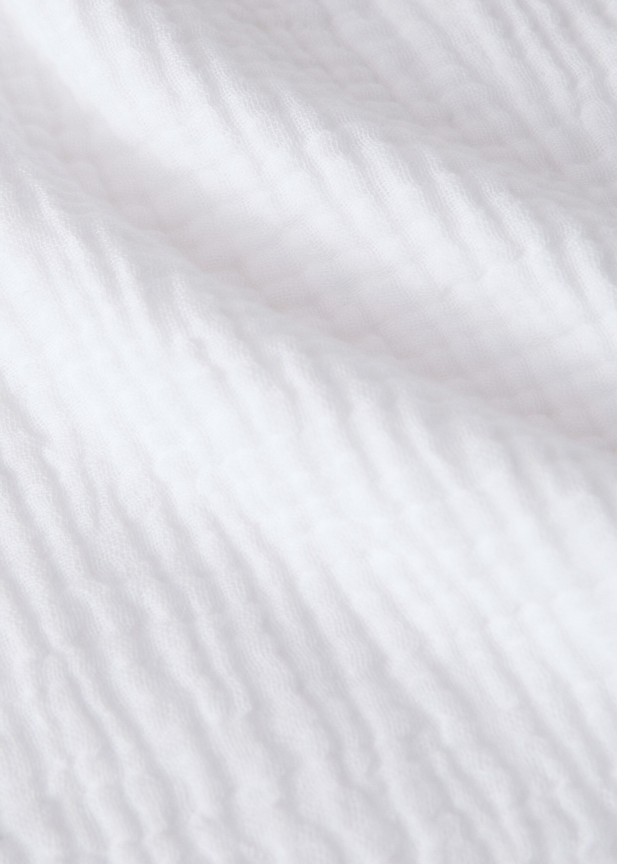 Gauze cotton duvet cover Superking bed - Details of the article 3, Off White. Ref: 27003743-00.