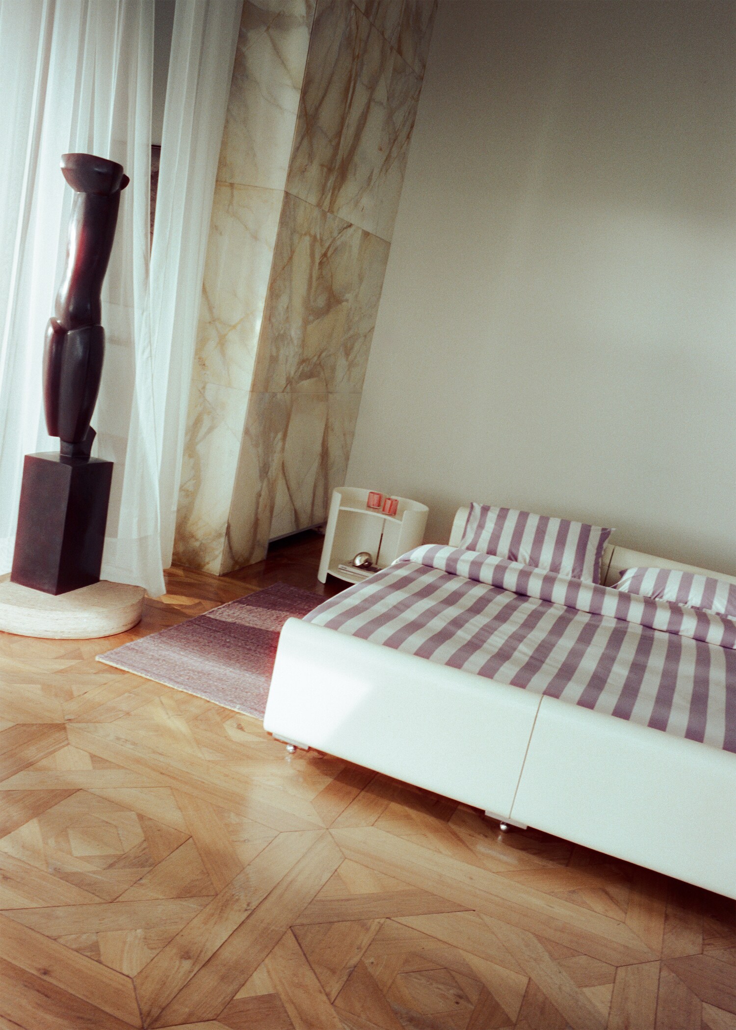 200-thread count percale cotton wide-striped kodak-print duvet cover for 150/160 cm bed - Details of the article 6