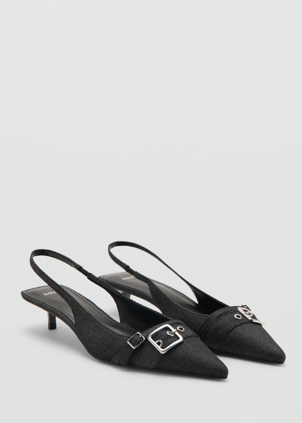 Slingback denim shoes with buckle - image 3