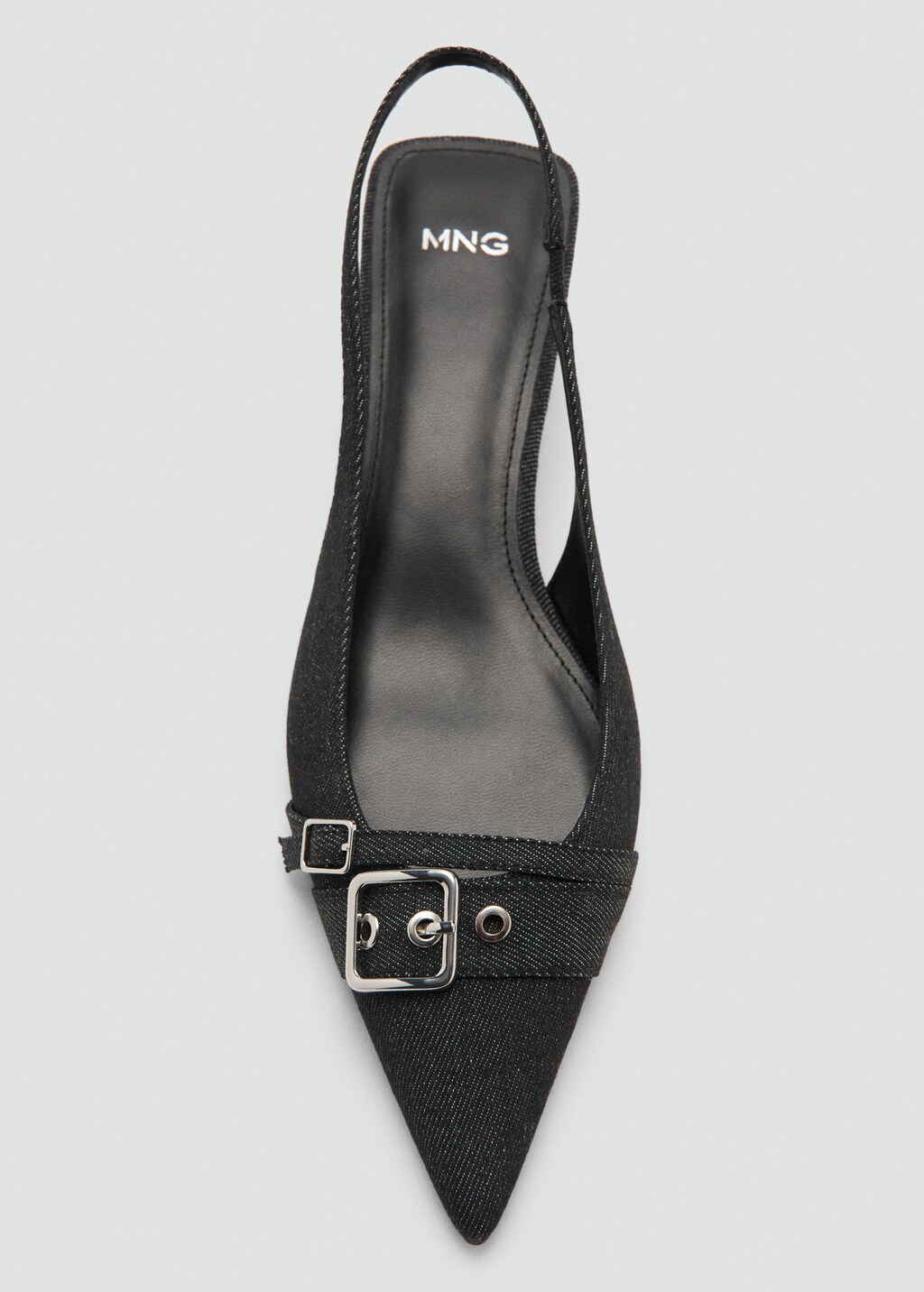 Mango Slingback denim shoes with buckle
