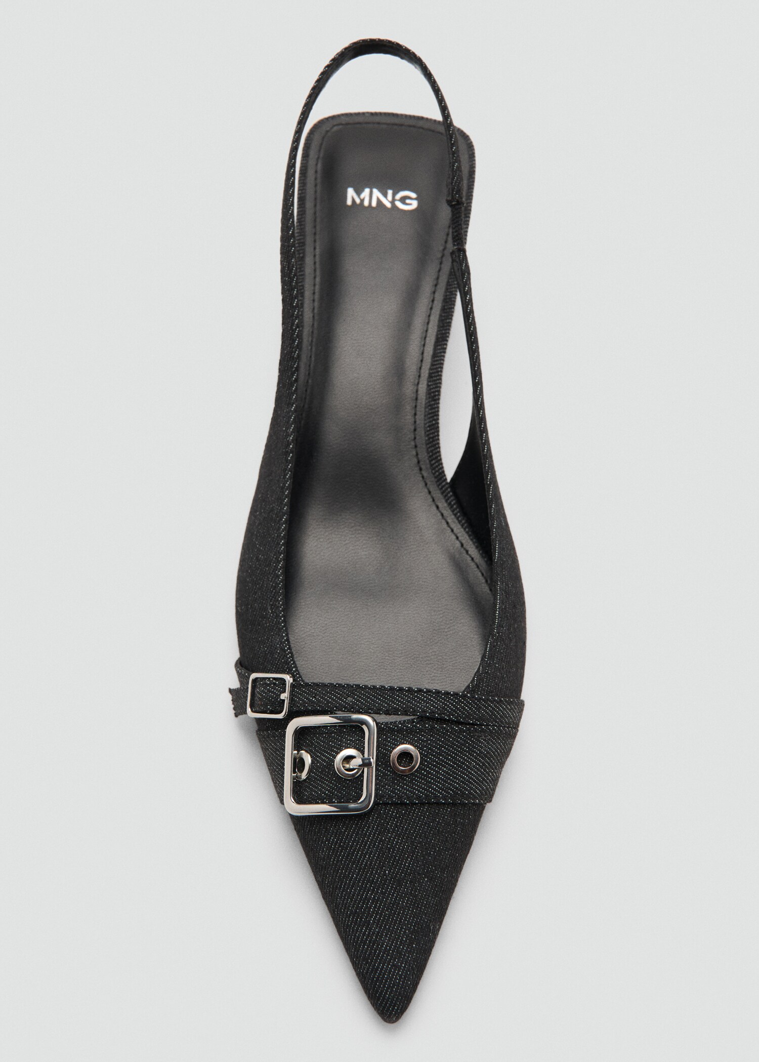 Denim slingback schoen met gesp - Detail van het artikel 3