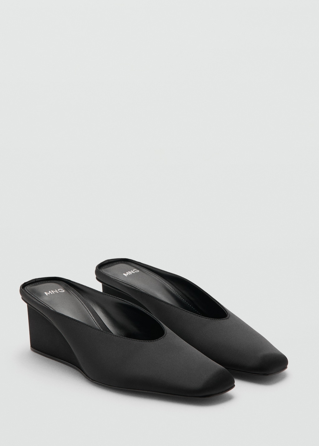 Mango Square toe wedge shoe
