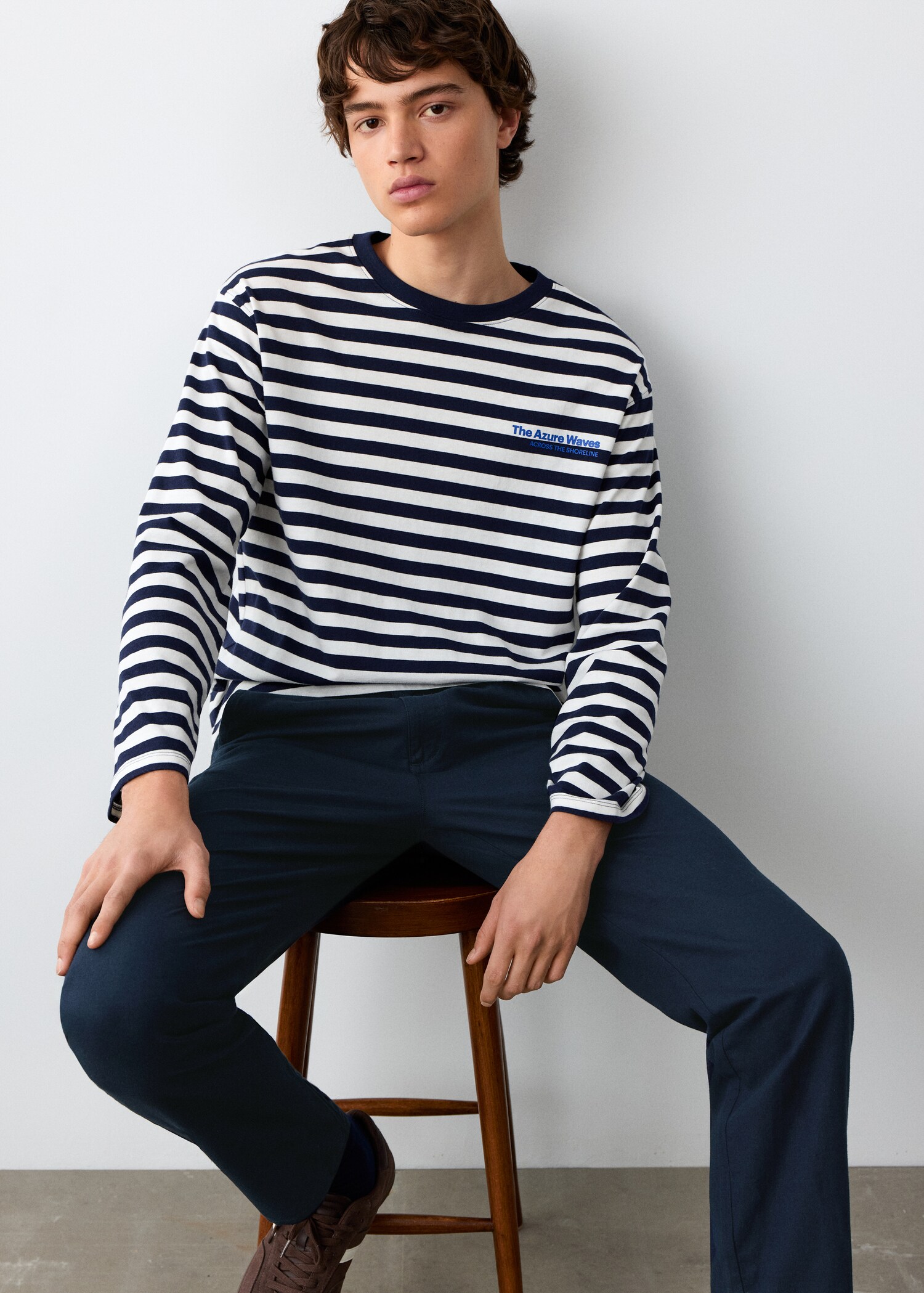 Linen cotton buttoned trousers - Details of the article 2