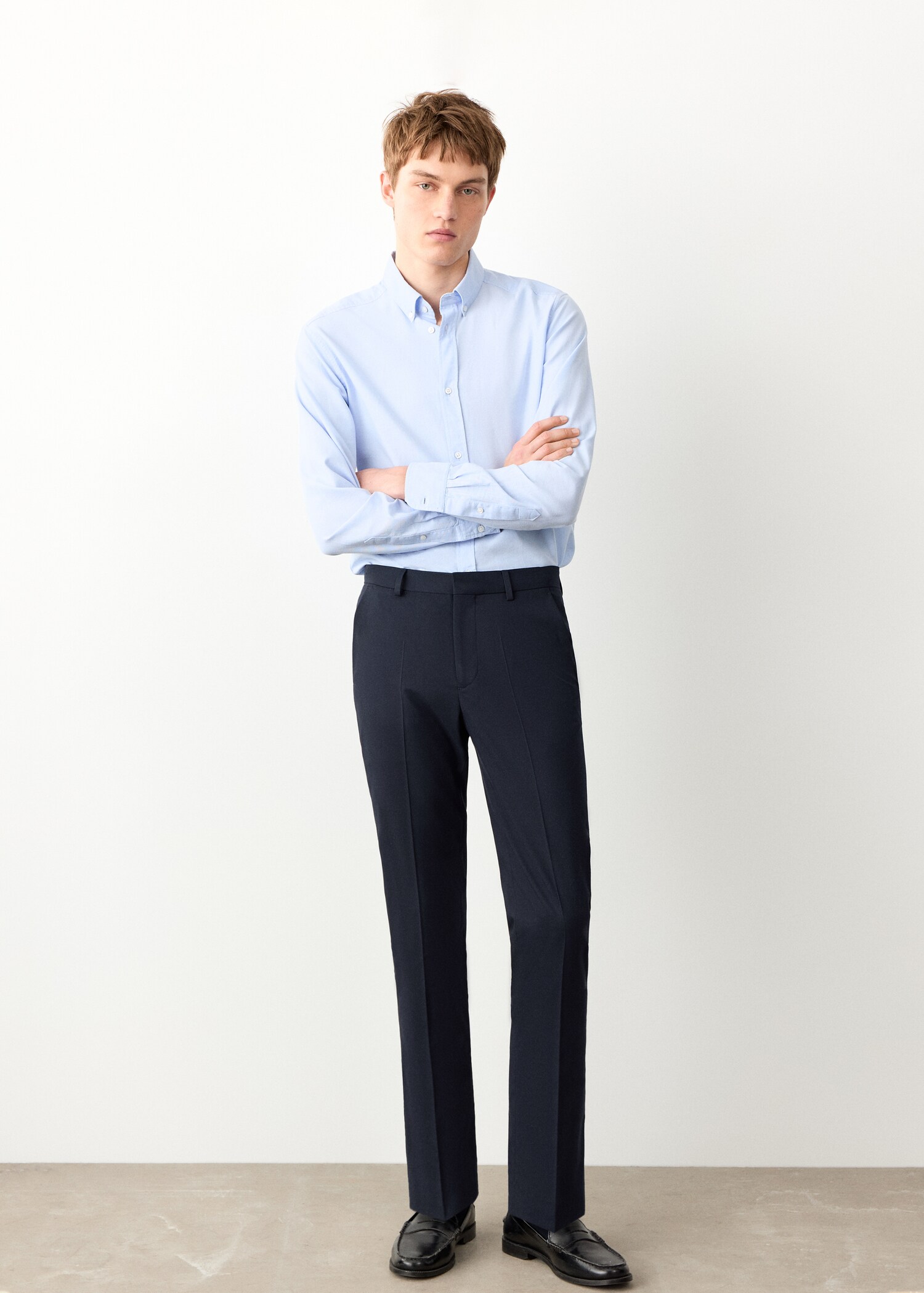 Pantalons rectes vestir - Pla mig