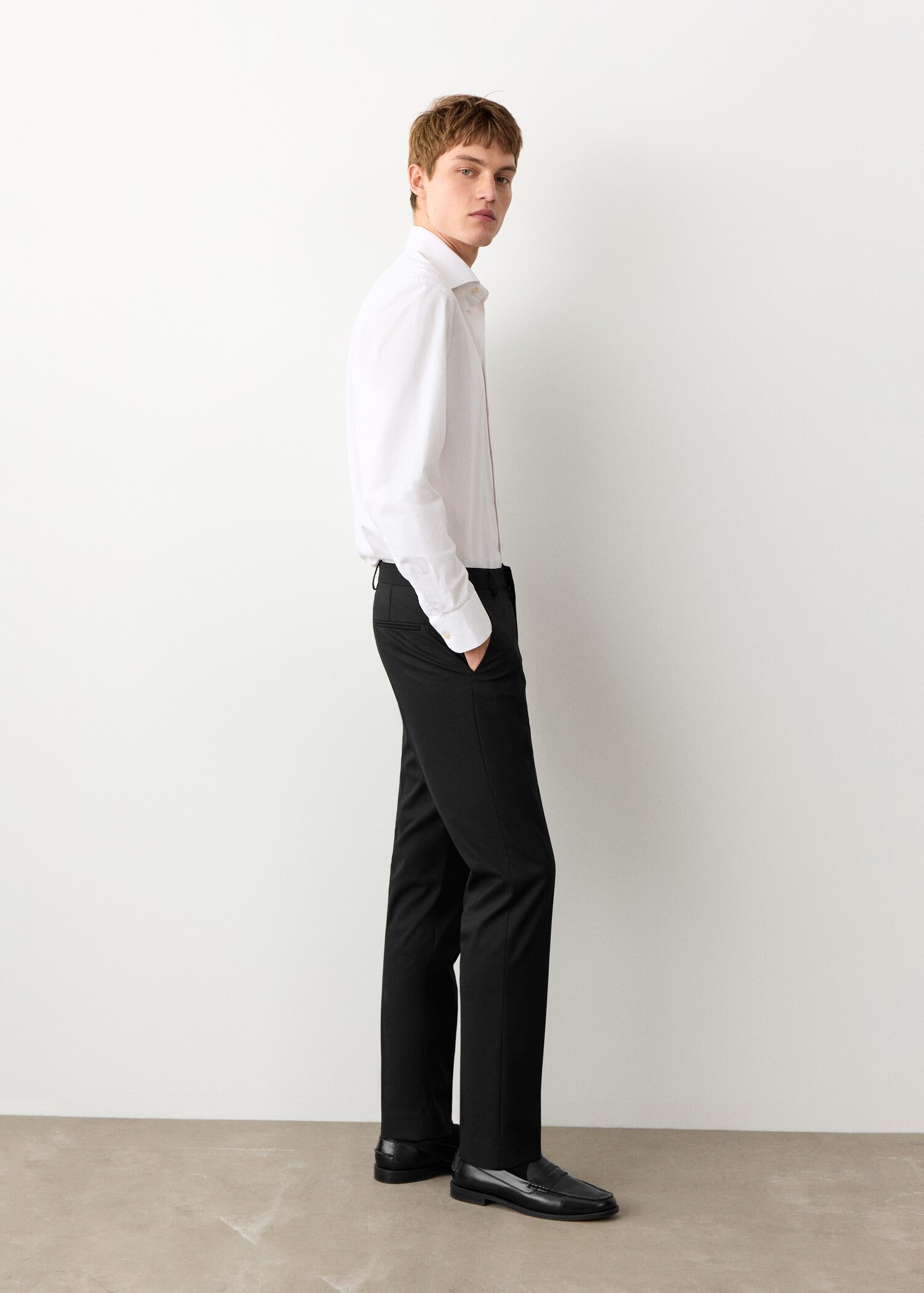 Pantalons rectes vestir - Pla mig