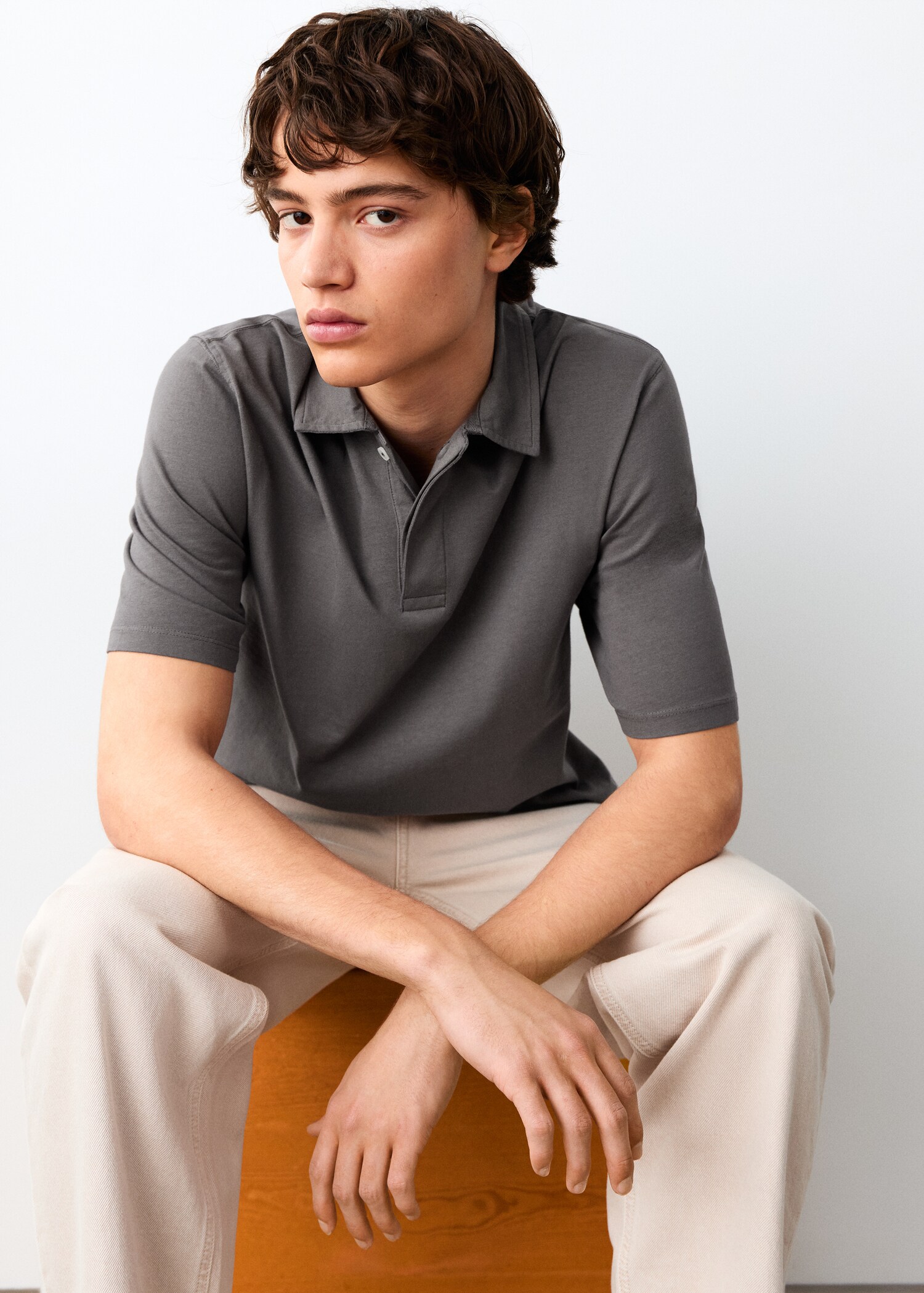 Cotton polo shirt - Details of the article 2