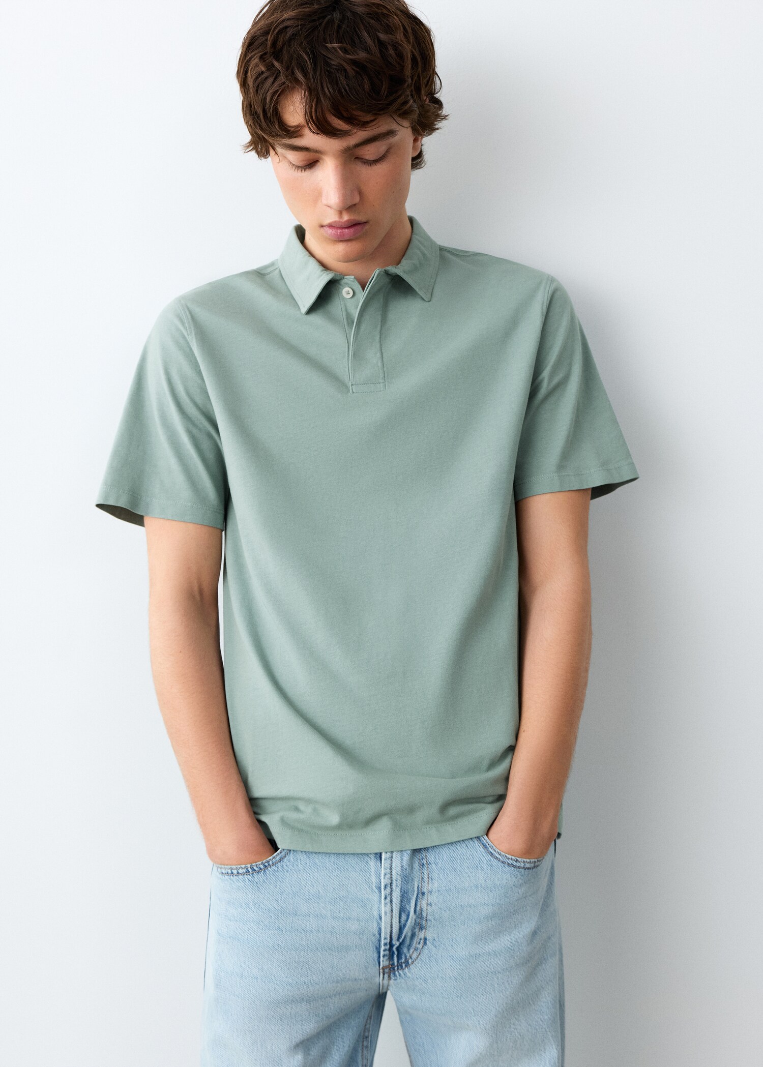 Cotton polo shirt - Medium plane