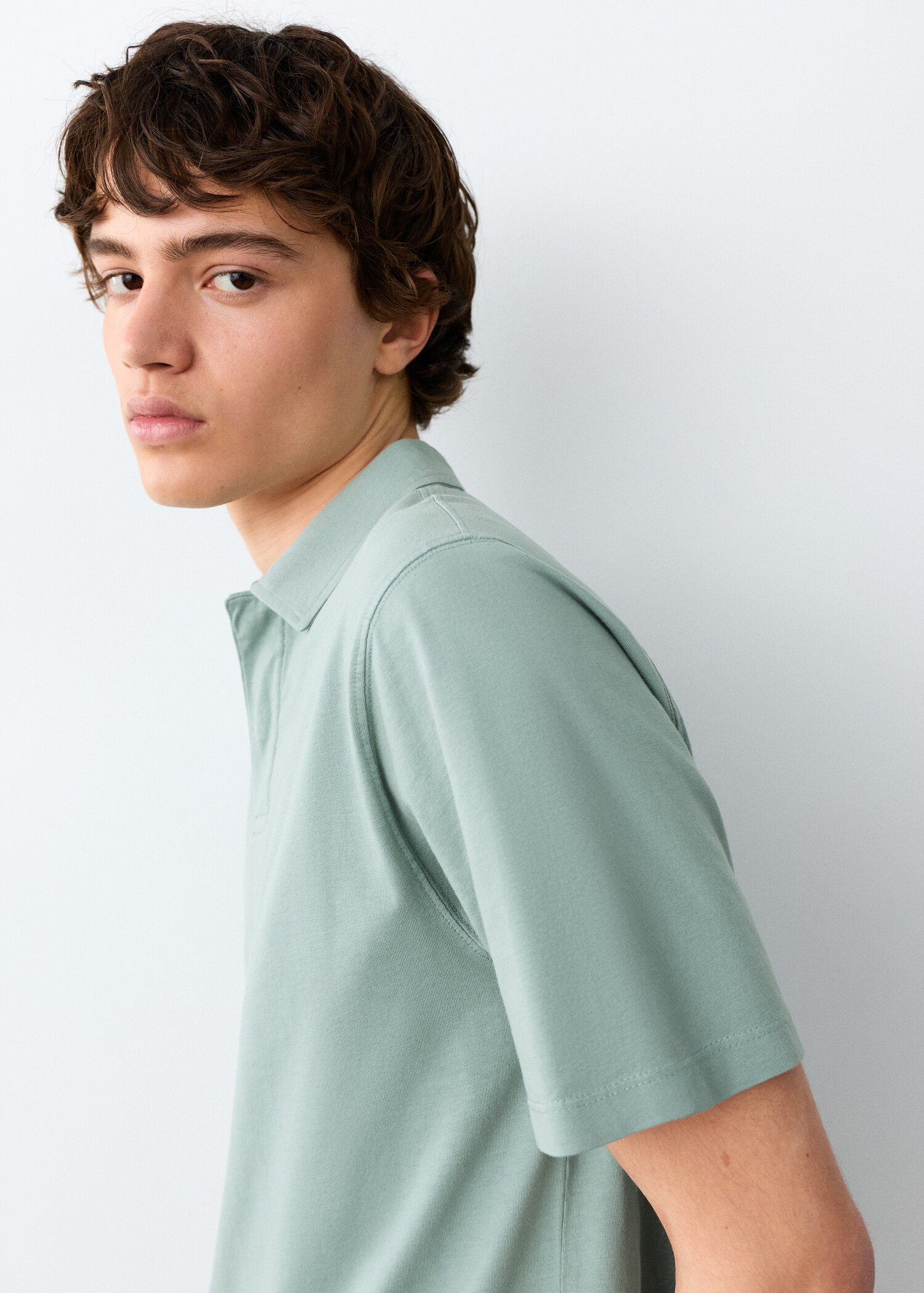 Cotton polo shirt - Details of the article 1
