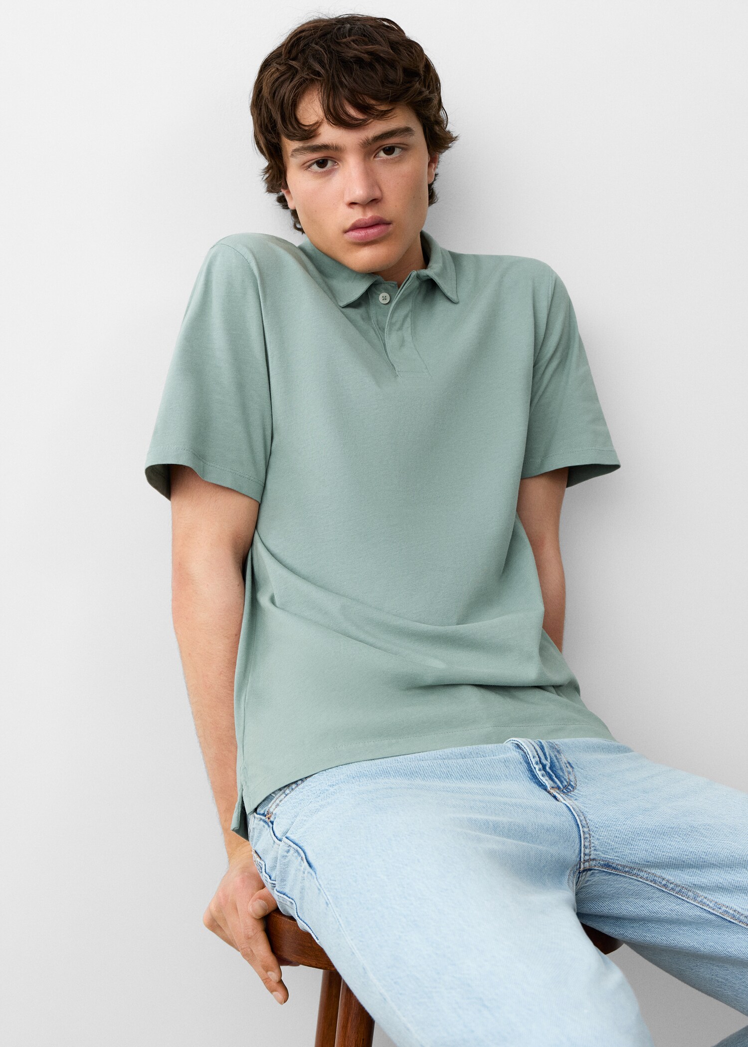 Cotton polo shirt - Details of the article 2