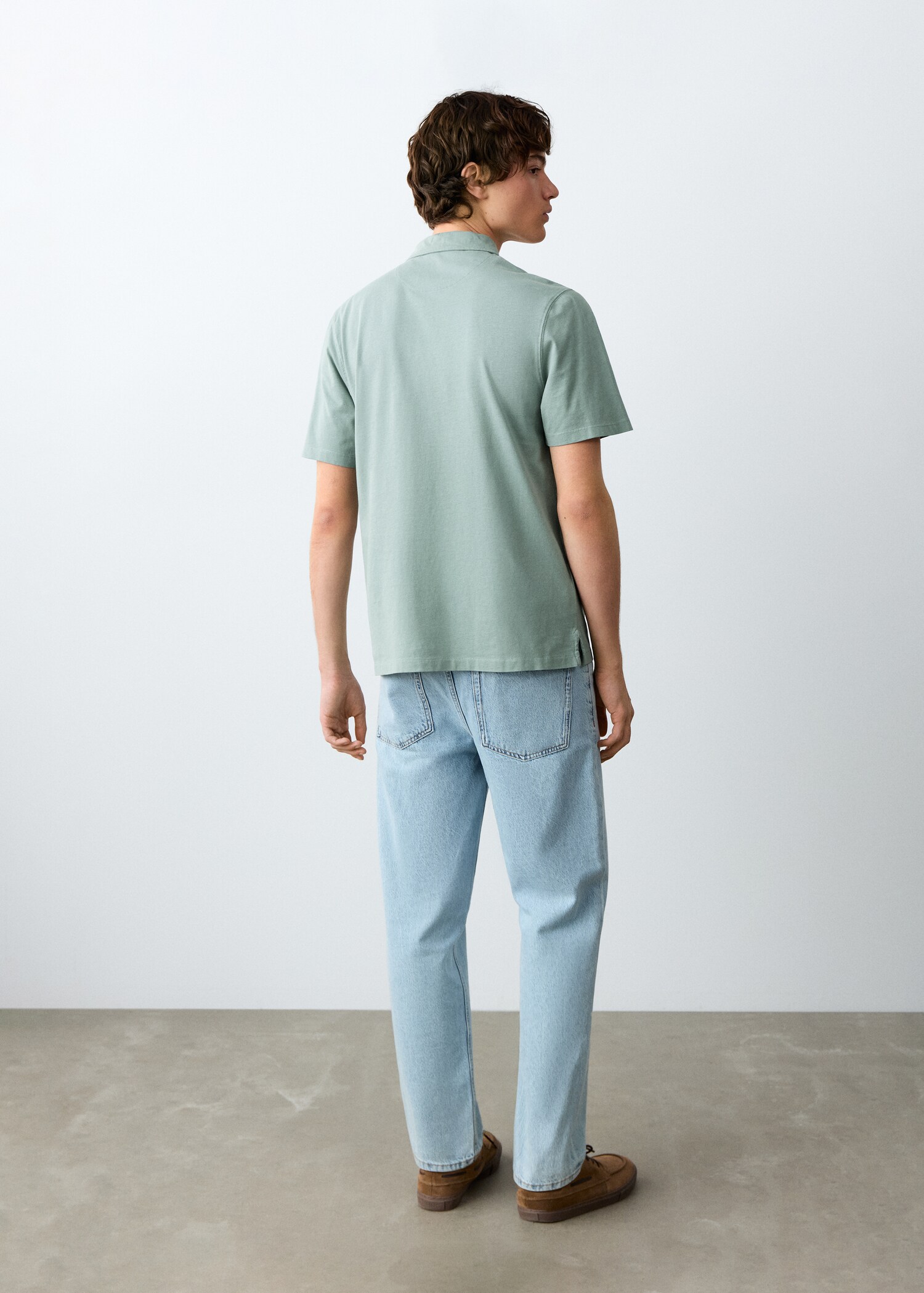 Cotton polo shirt - Reverse of the article