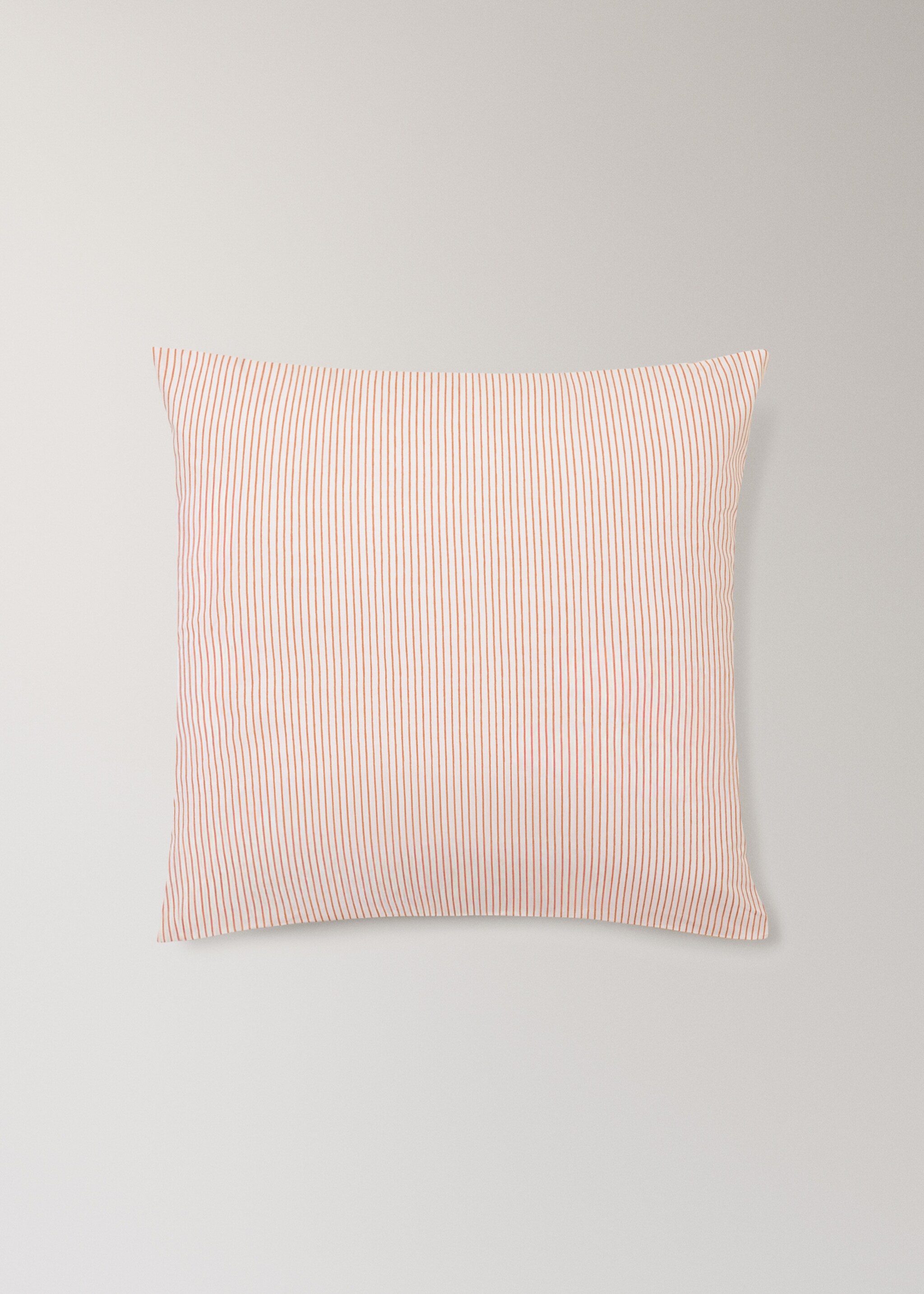 Children's pillowcase in cotton percale with stripes 60x60cm - Article without model, Russet. Ref: 27004065-00.