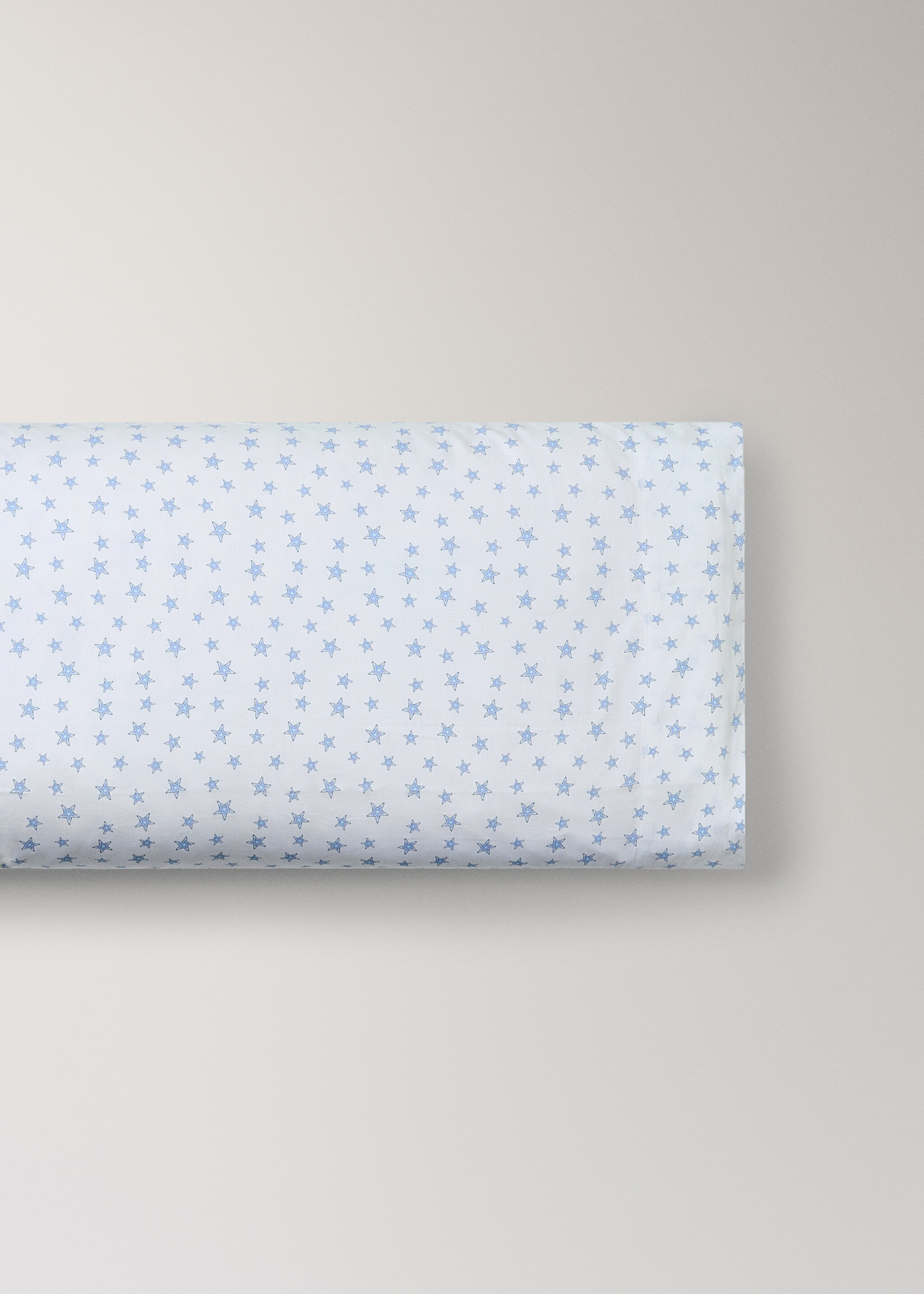 Children's pillowcase cotton percale stars 45x110 cm - Article without model, Blue. Ref: 27004068-00.