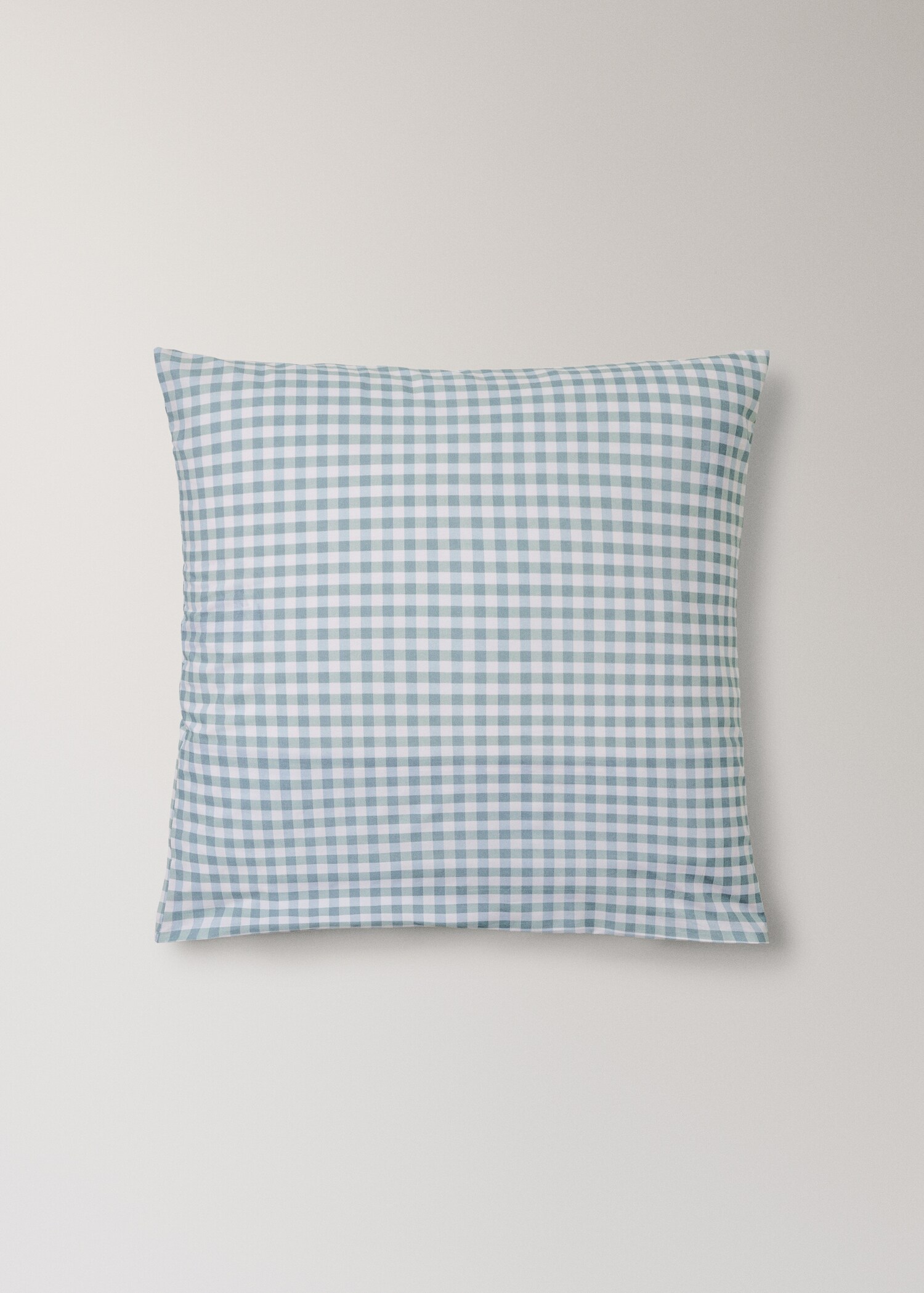 Gingham check cotton pillow cover 60x60 cm - Article without model