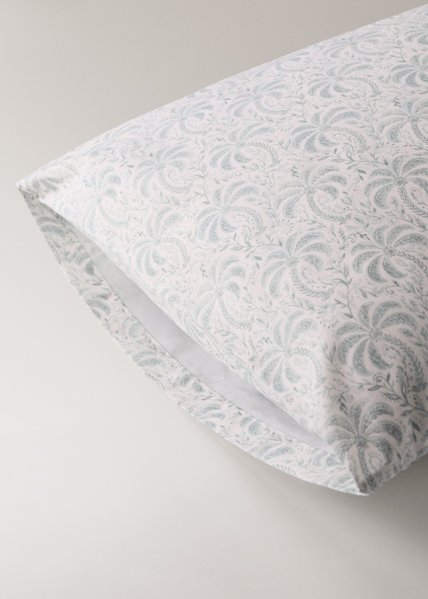 Cotton percale palm tree pillowcase 50x75 cm - Details of the article 1