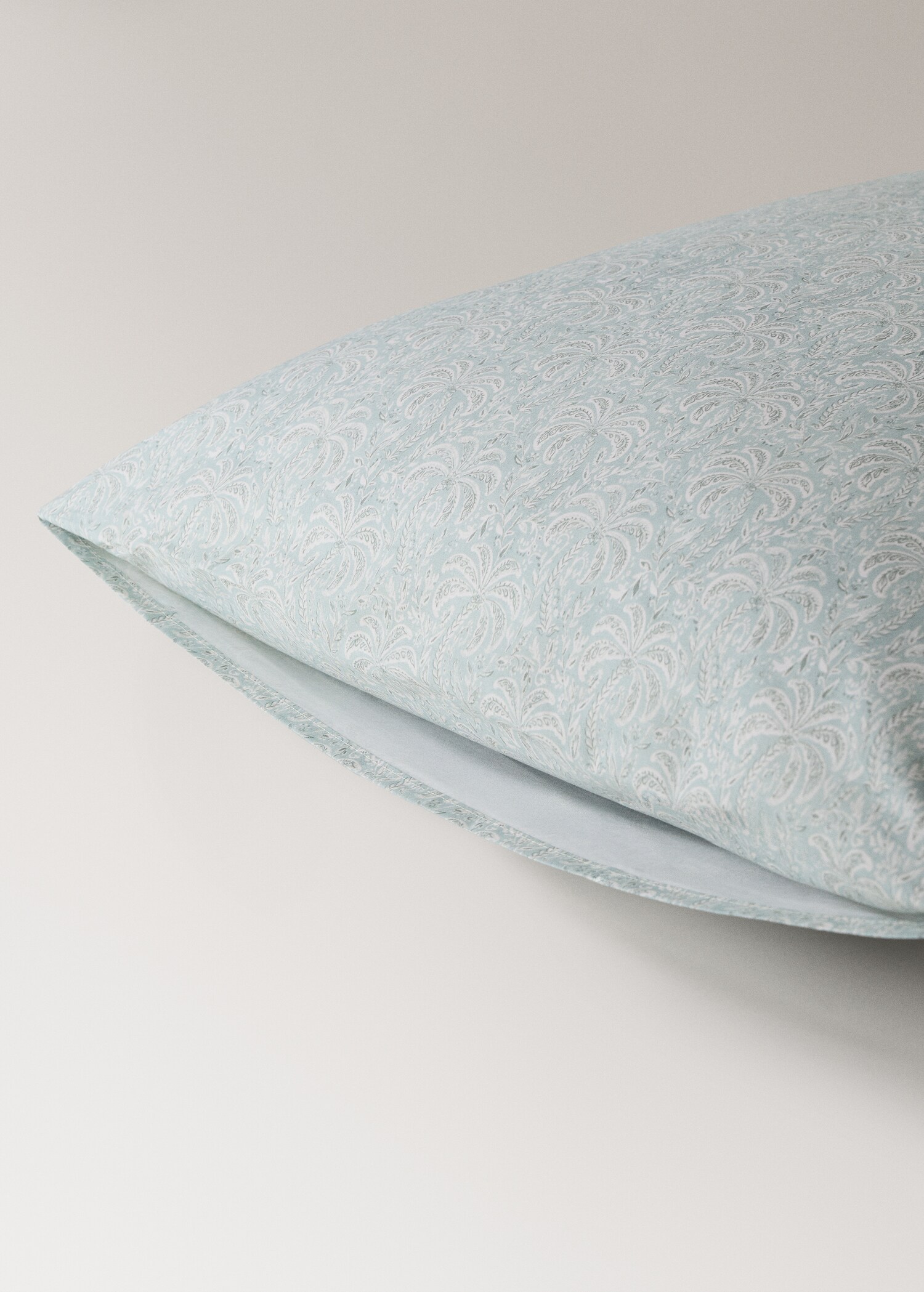 Cotton percale palm tree pillow cover 60x60 cm - Details of the article 1