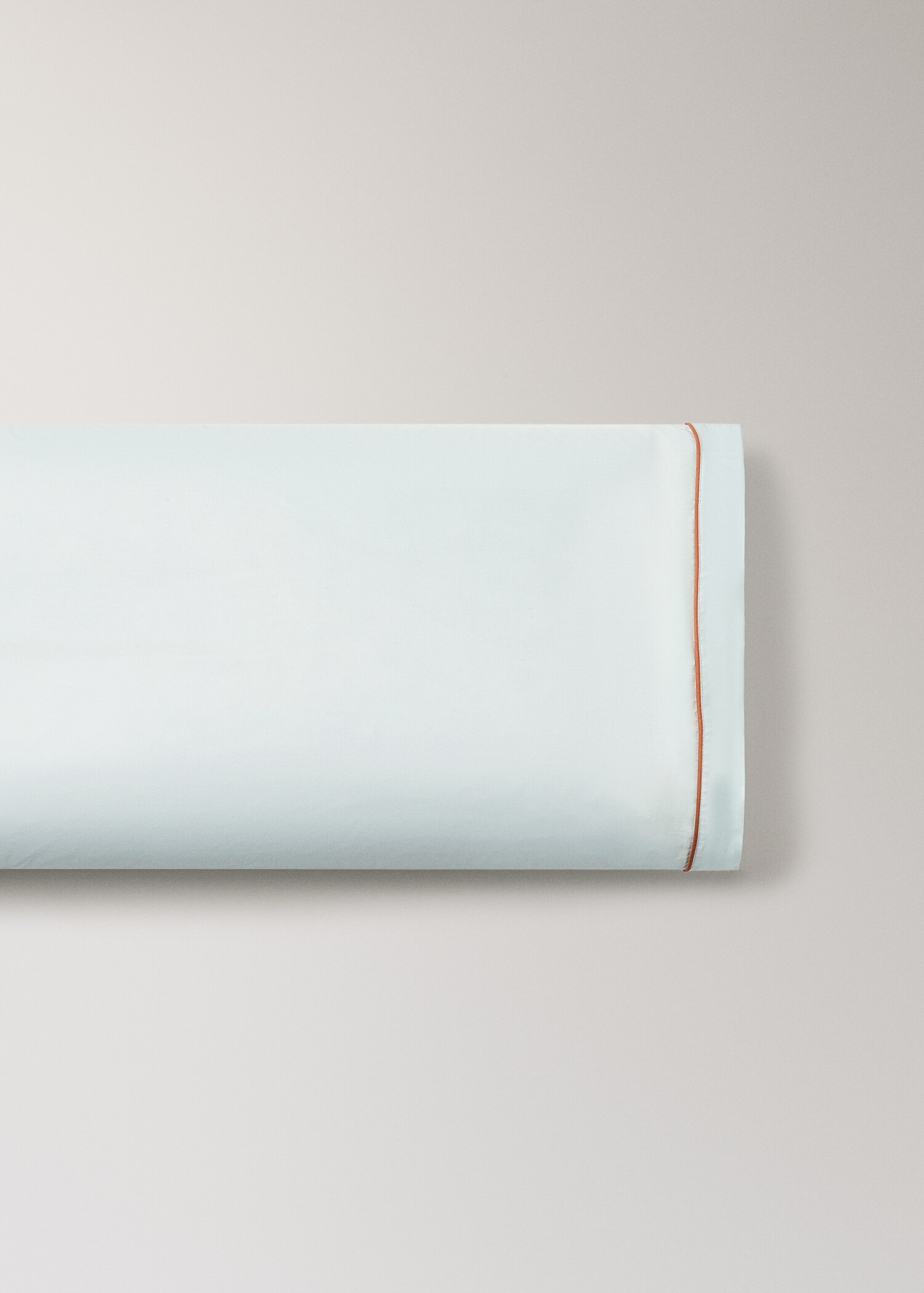 Reversible percale cotton children's pillowcase with contrast piping 45x110 cm - Article without model