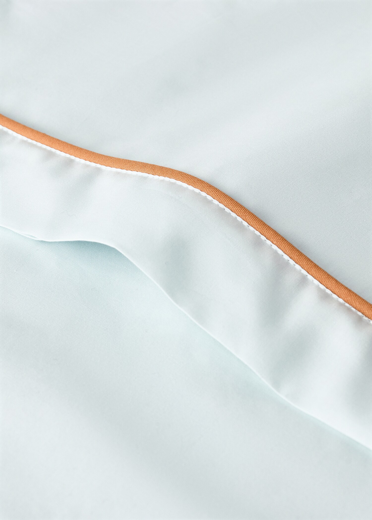 Reversible percale cotton children's pillowcase with contrast piping 45x110 cm - Details of the article 2