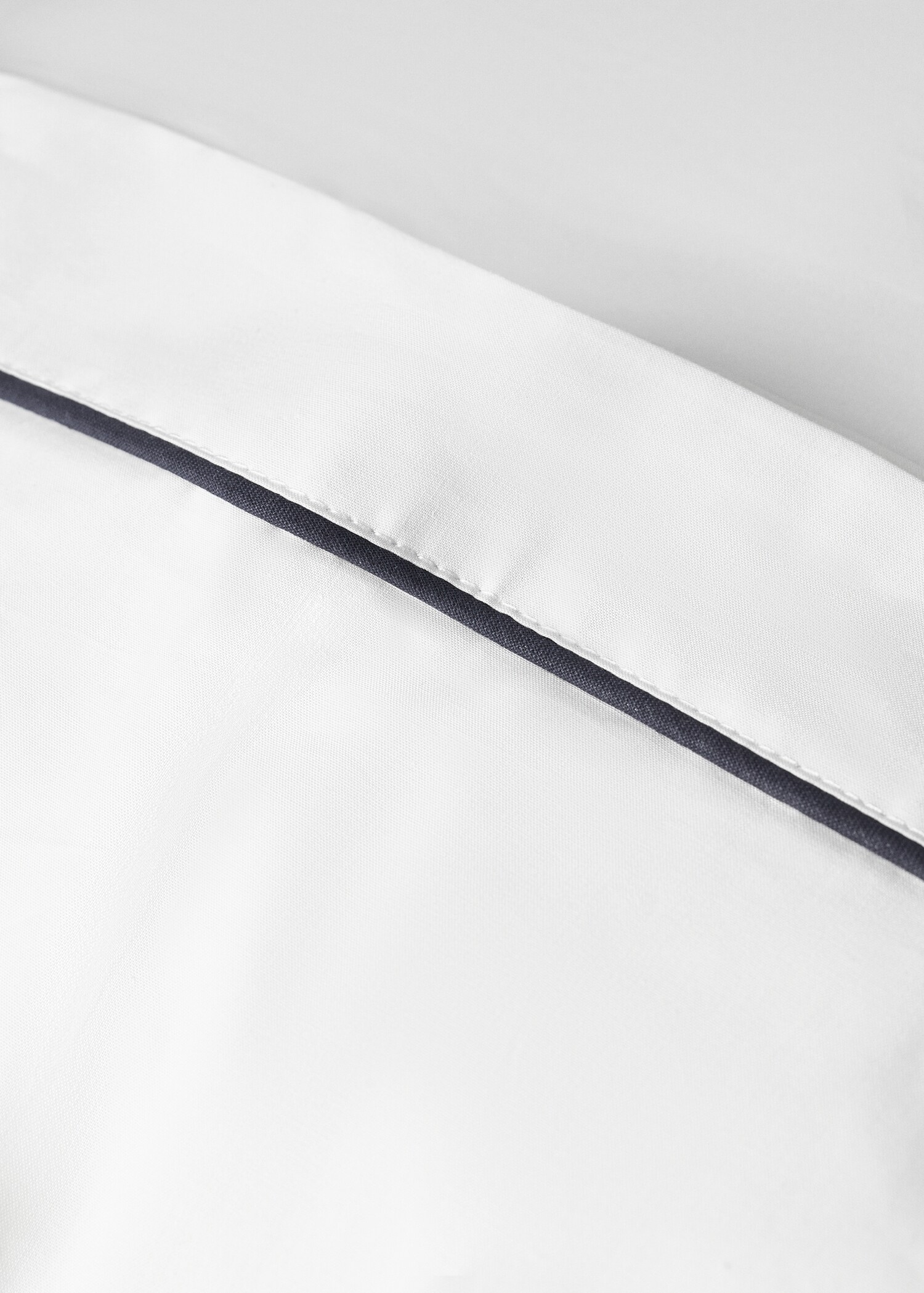 Reversible percale cotton children's pillowcase with contrast piping 45x110 cm - Details of the article 2