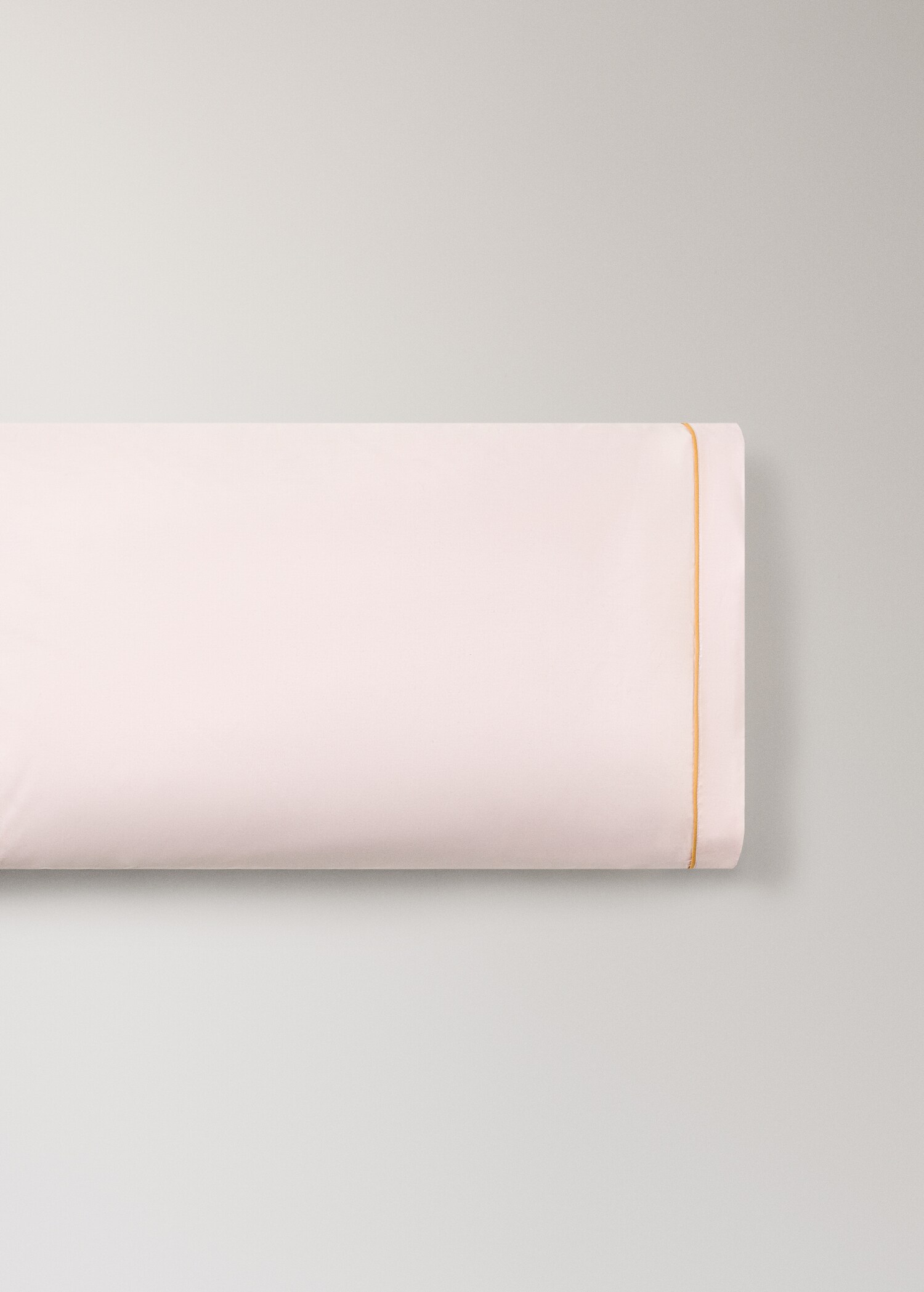 Reversible percale cotton children's pillowcase with contrast piping 45x110 cm - Article without model