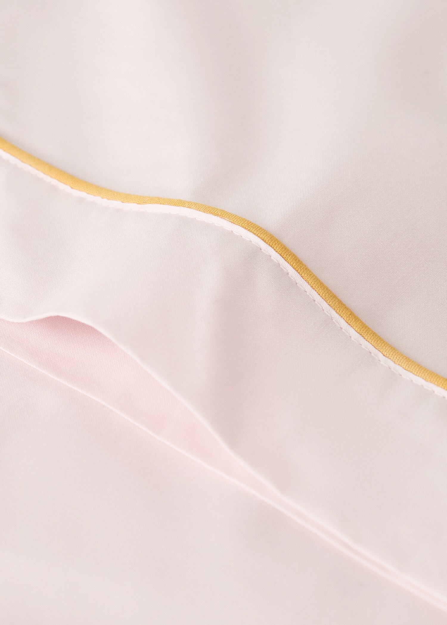 Reversible percale cotton children's pillowcase with contrast piping 45x110 cm - Details of the article 2