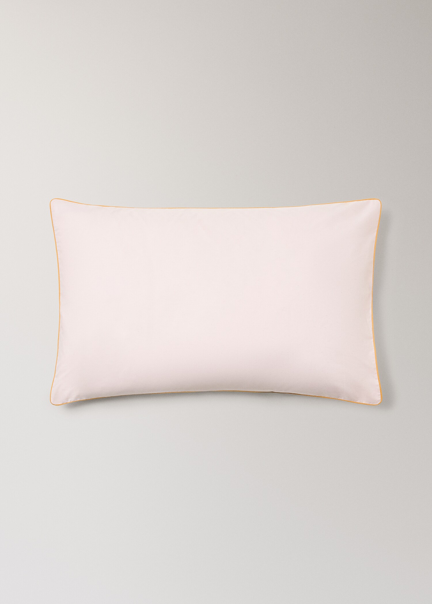 Reversible percale cotton pillowcase with contrasting piping 50x75 cm - Article without model