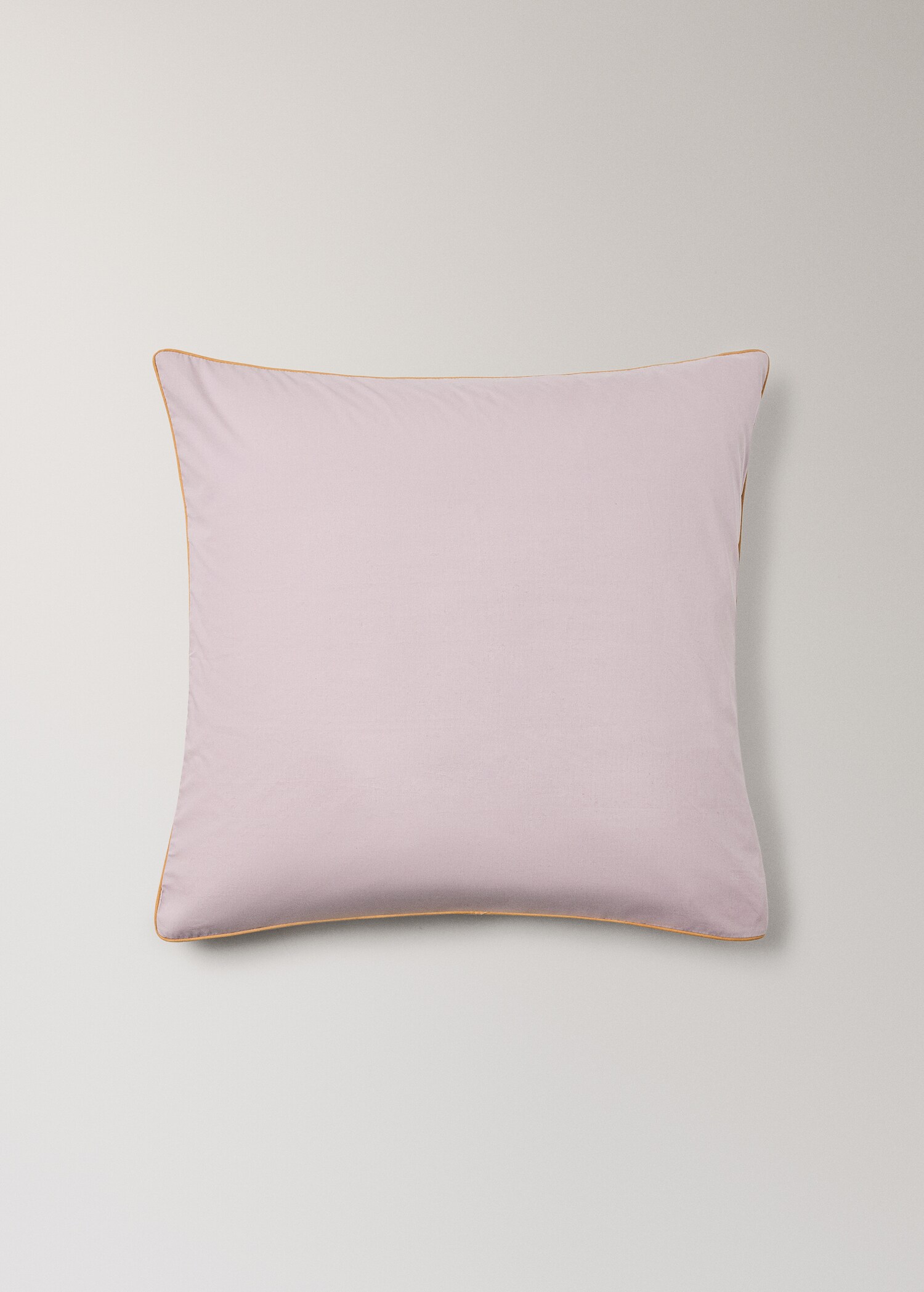 Reversible percale cotton pillowcase with contrasting piping 60x60 cm - Article without model
