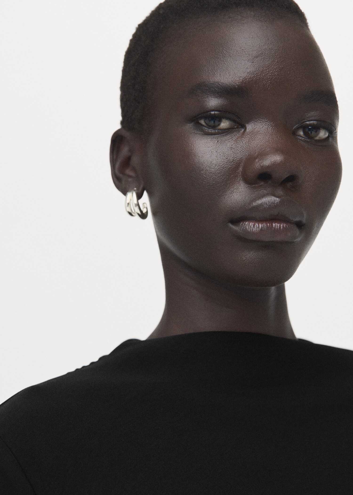 Vestido midi fruncido - Detalle del artículo 1