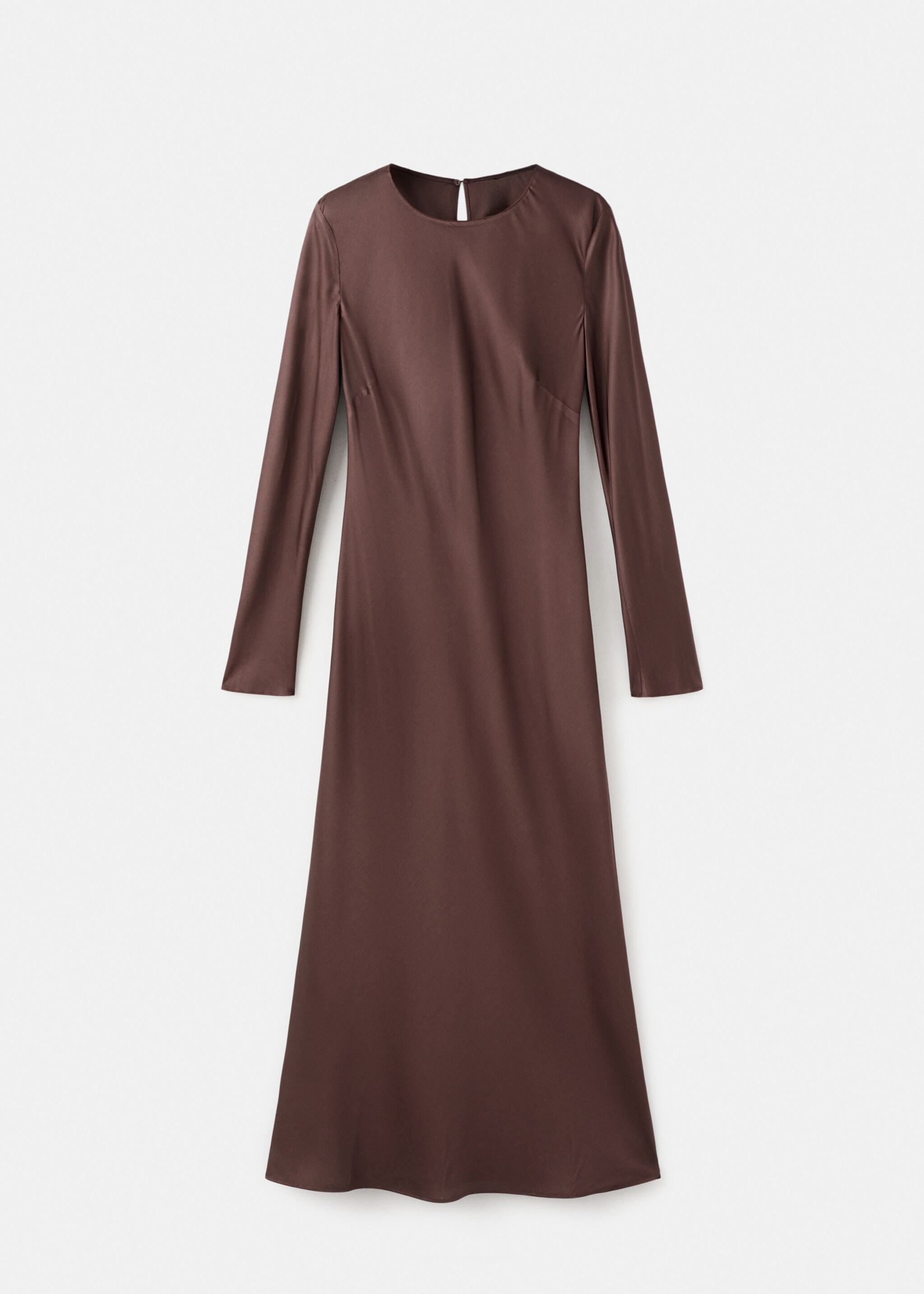 Long flared dress - Article without model, Brown. Ref: 27004098-00.
