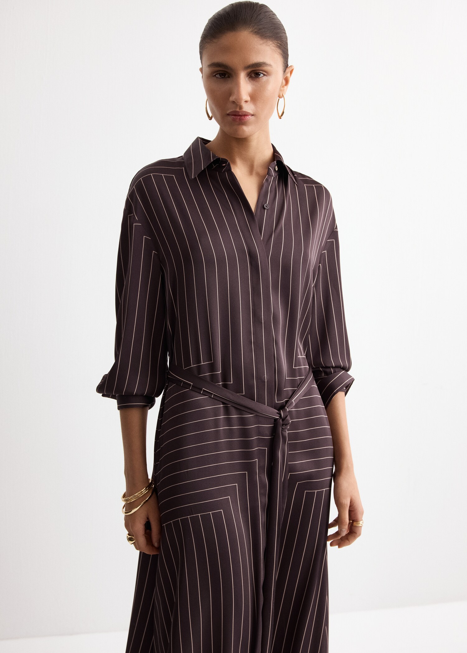 فستان بتنورة مطبوع - رؤية وسط