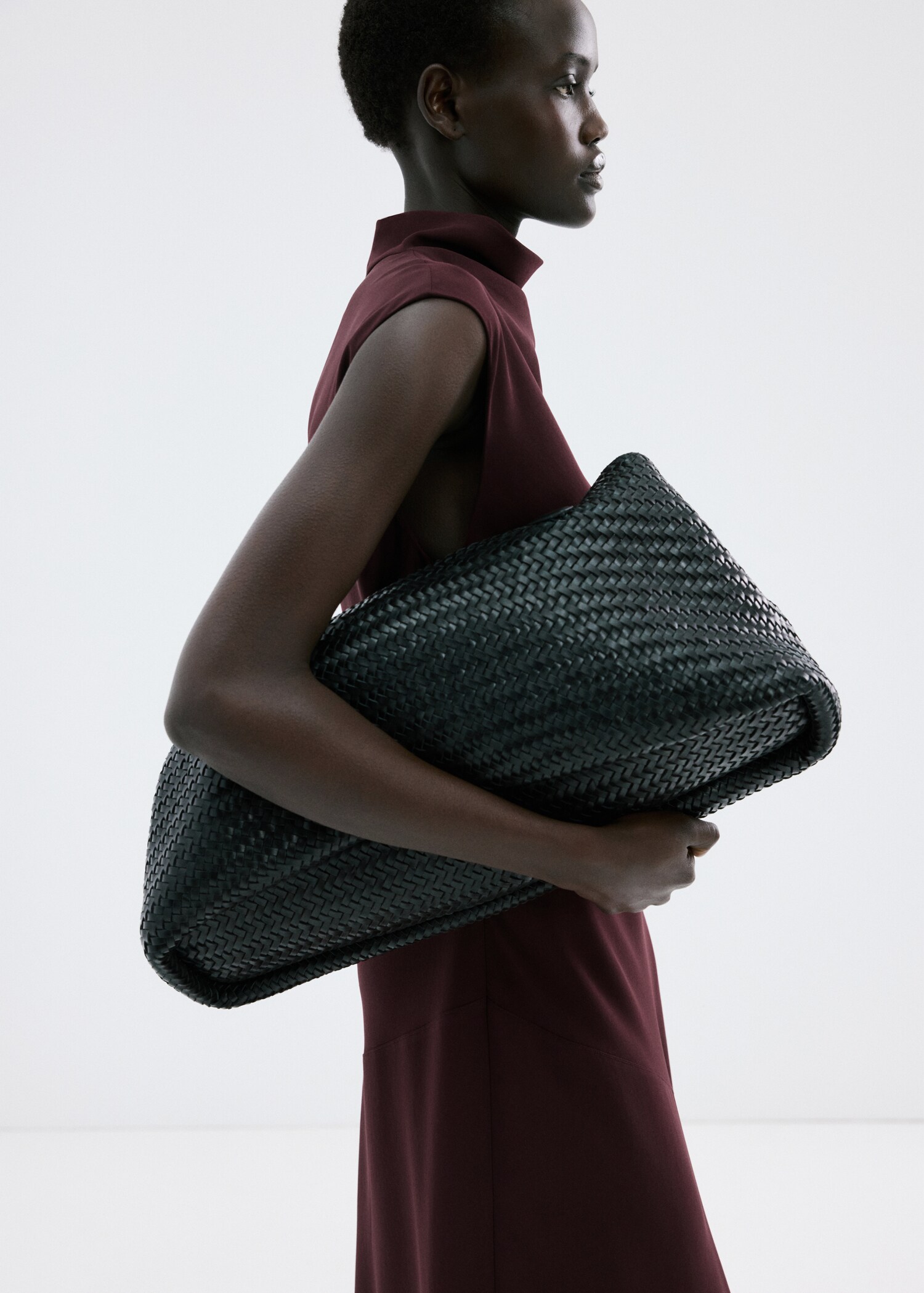 Vestido largo cuello drapeado - Detalle del artículo 2