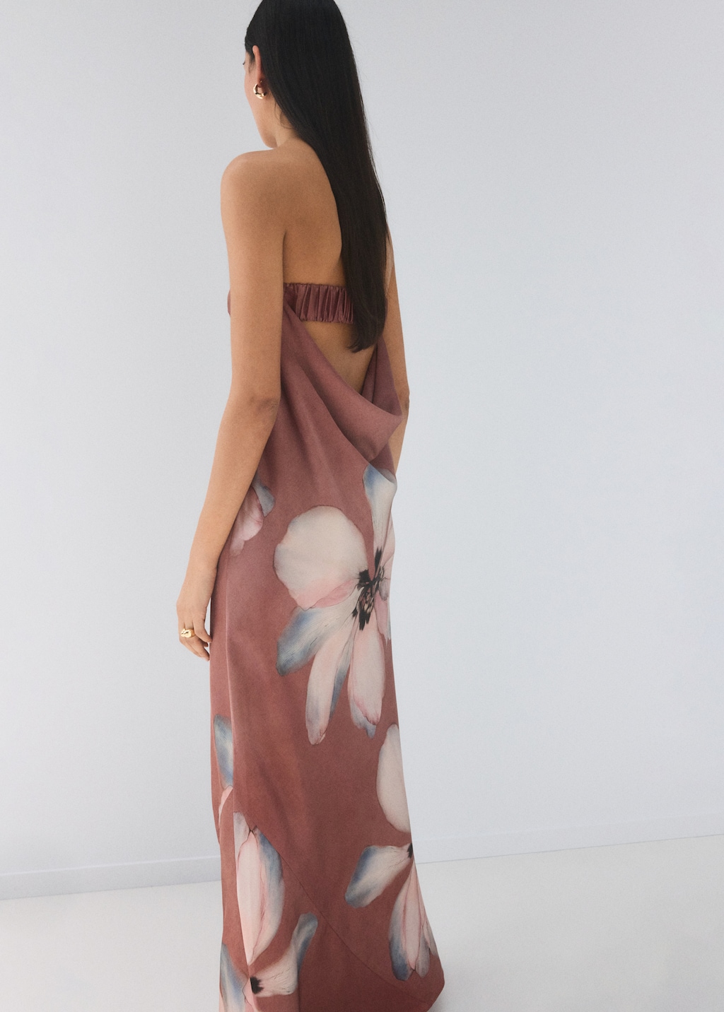 Strapless floral dress - image 2