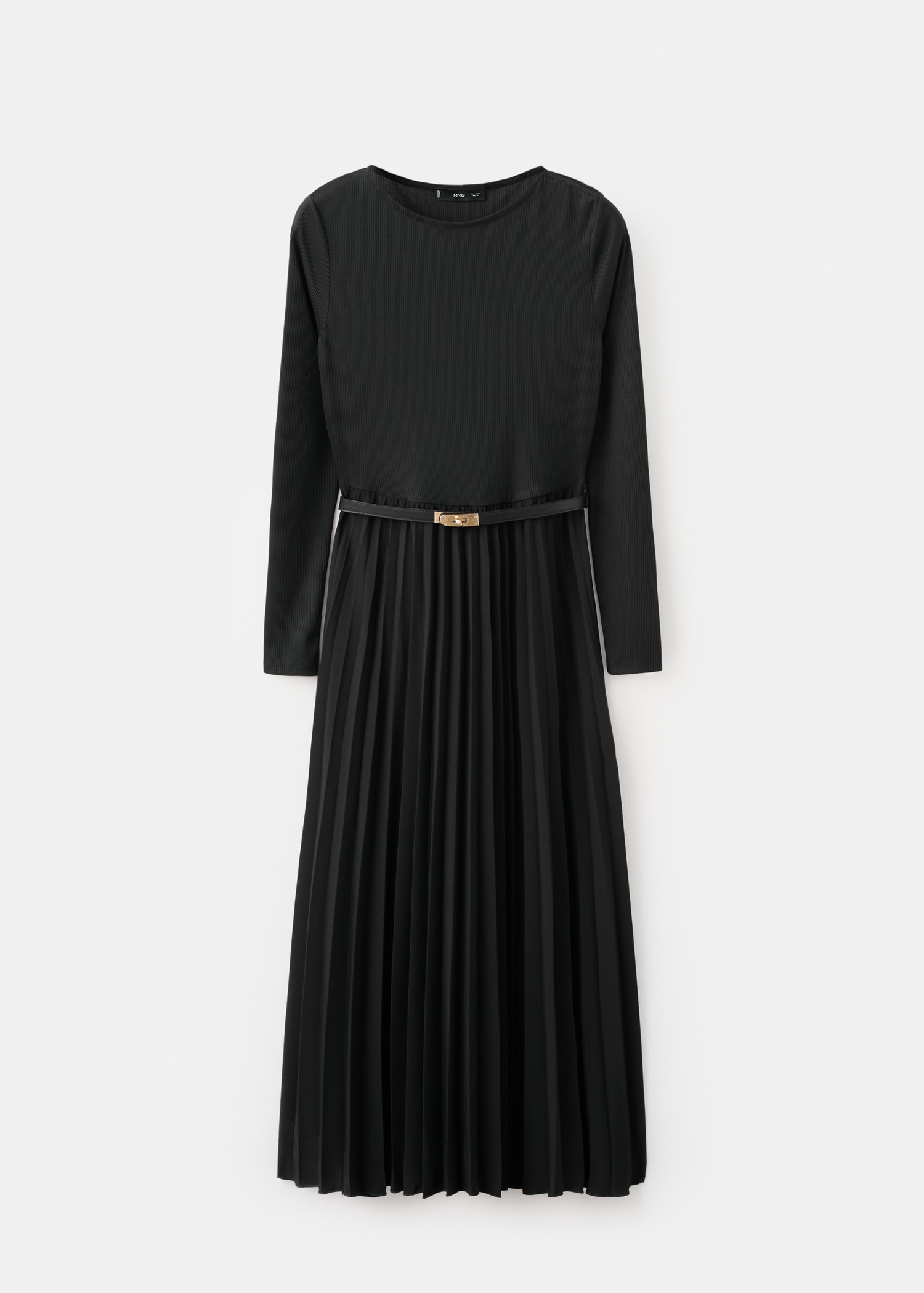 Flared midi-dress with belt - Article without model