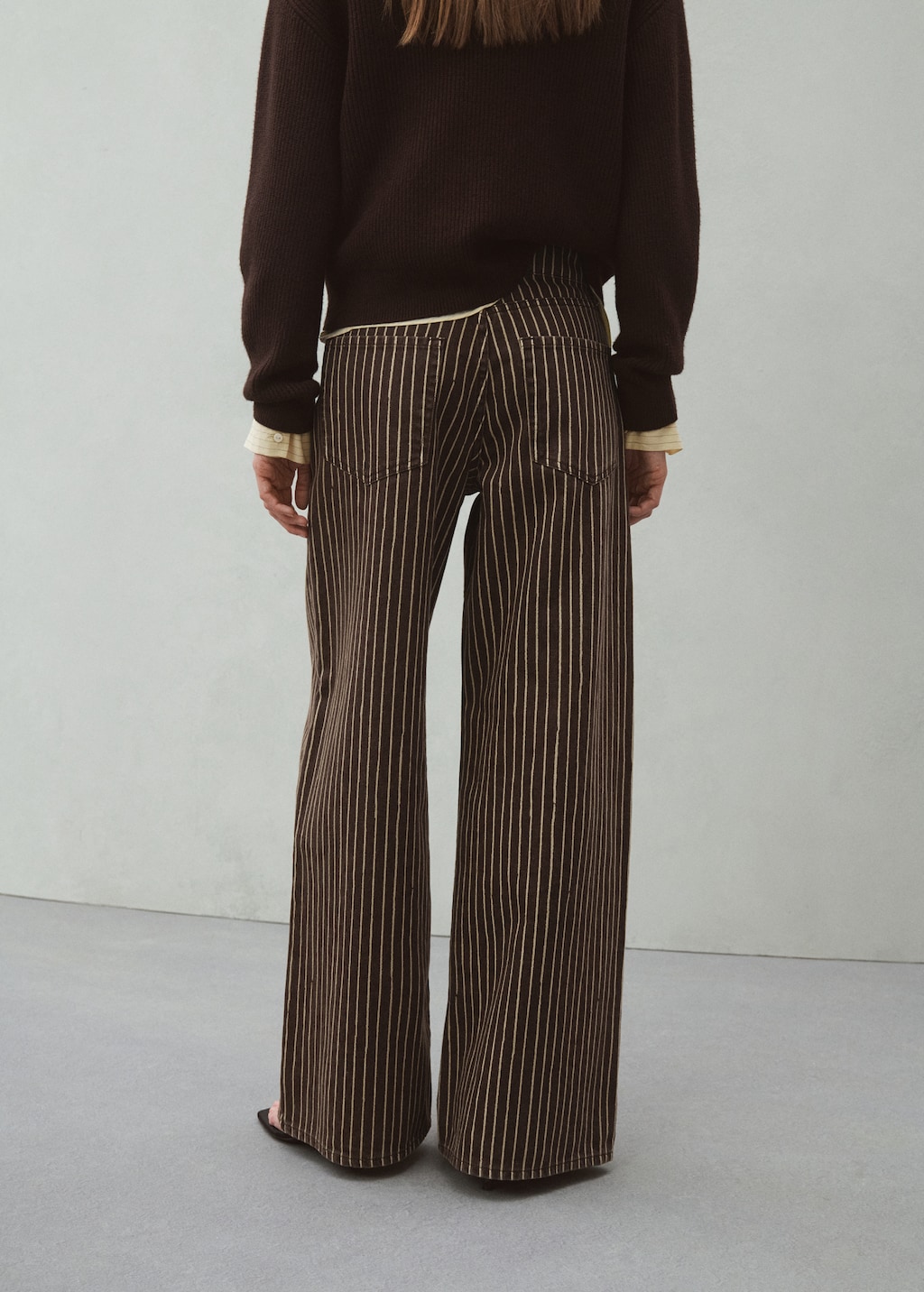 Mango Wide leg striped jeans thumbnail