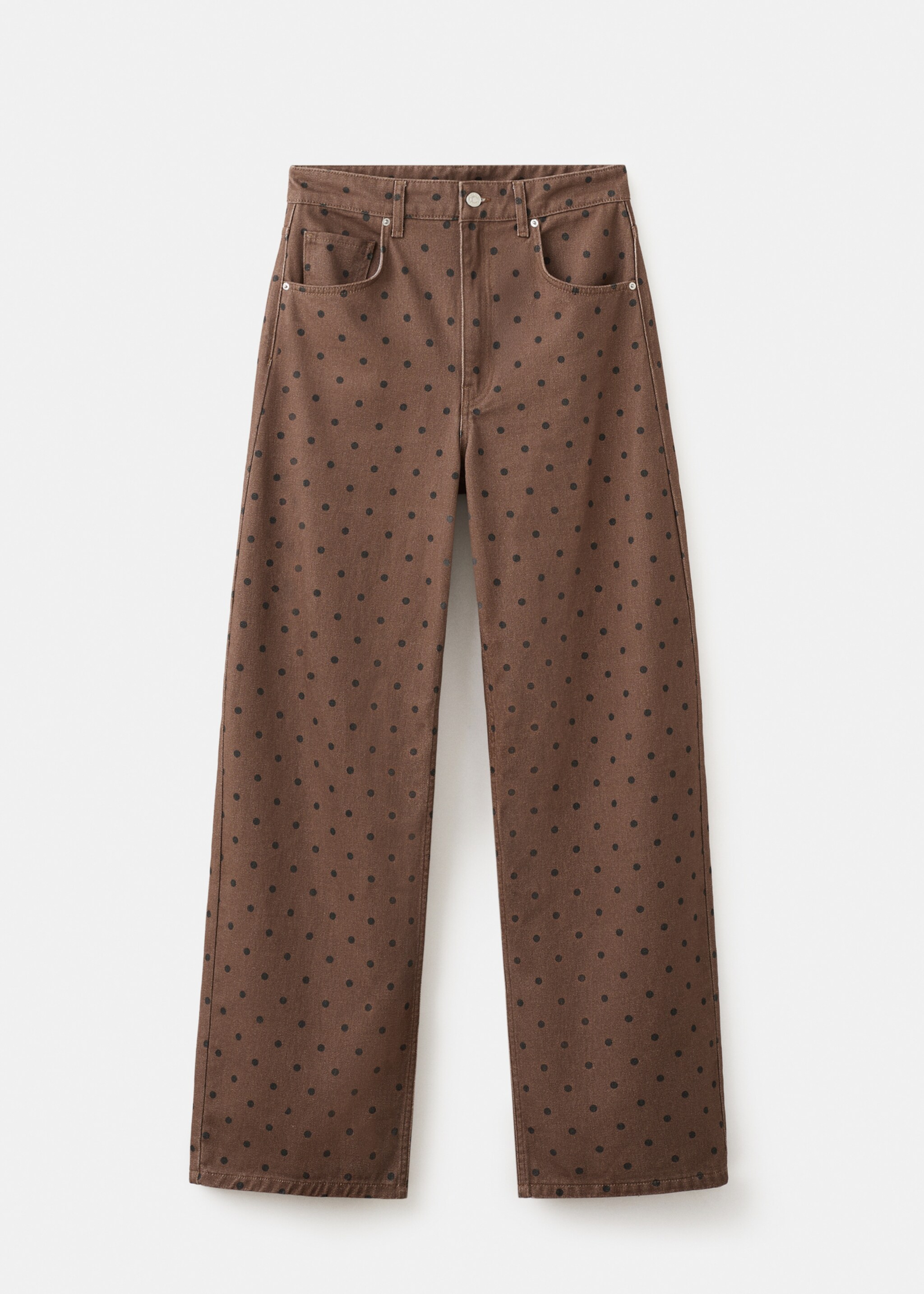 Ballonjeans met polkadots - Artikel zonder model, Chocoladebruin. Ref: 27004105-00.