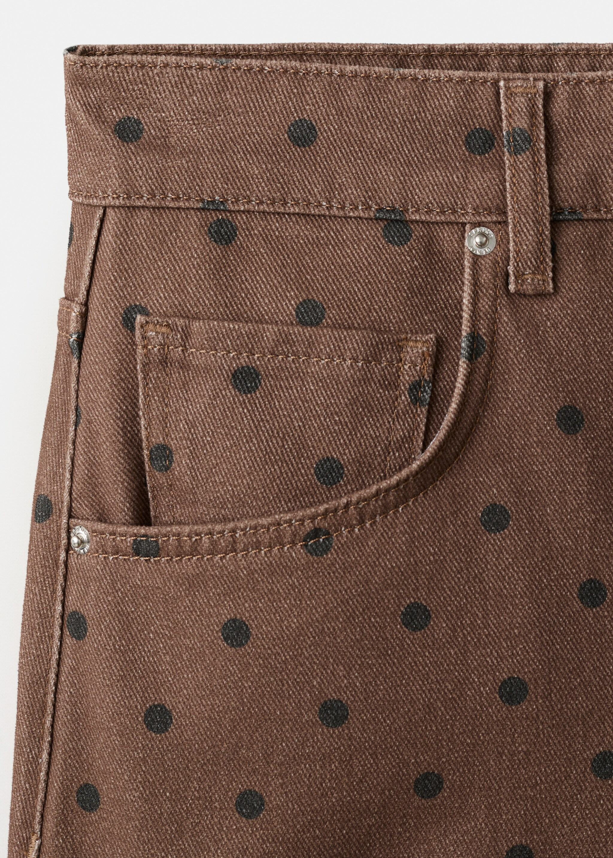 Ballonjeans met polkadots - Detail van het artikel 8, Chocoladebruin. Ref: 27004105-00.